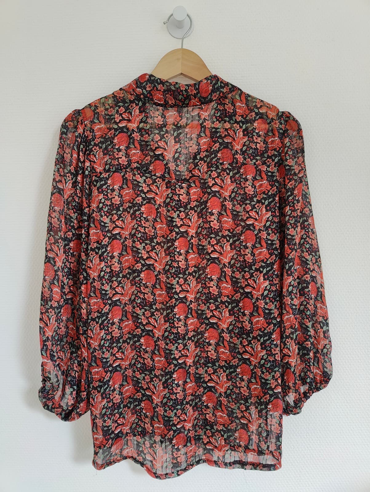 Blouse fleurie terracotta Van Der Rock – Taille 3 — photo 5