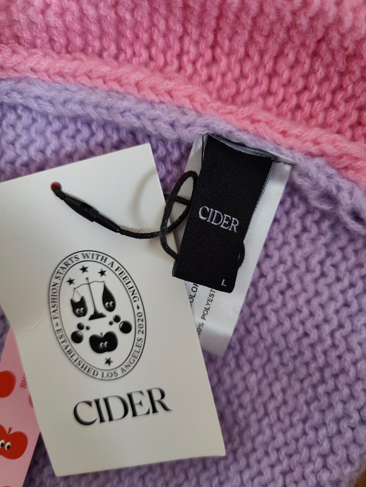 Cardigan colorblock pastel à fleurs au crochet Cider – Taille L — photo 6
