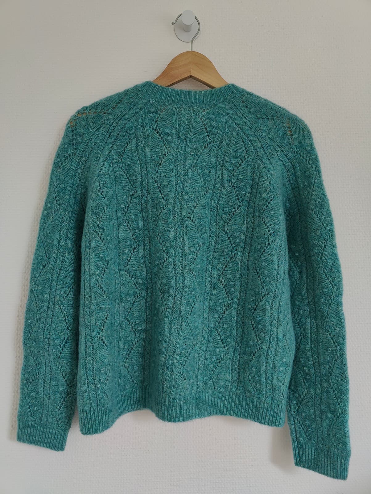 Gilet en maille texturée bleu canard Sézane – Taille S — photo 4