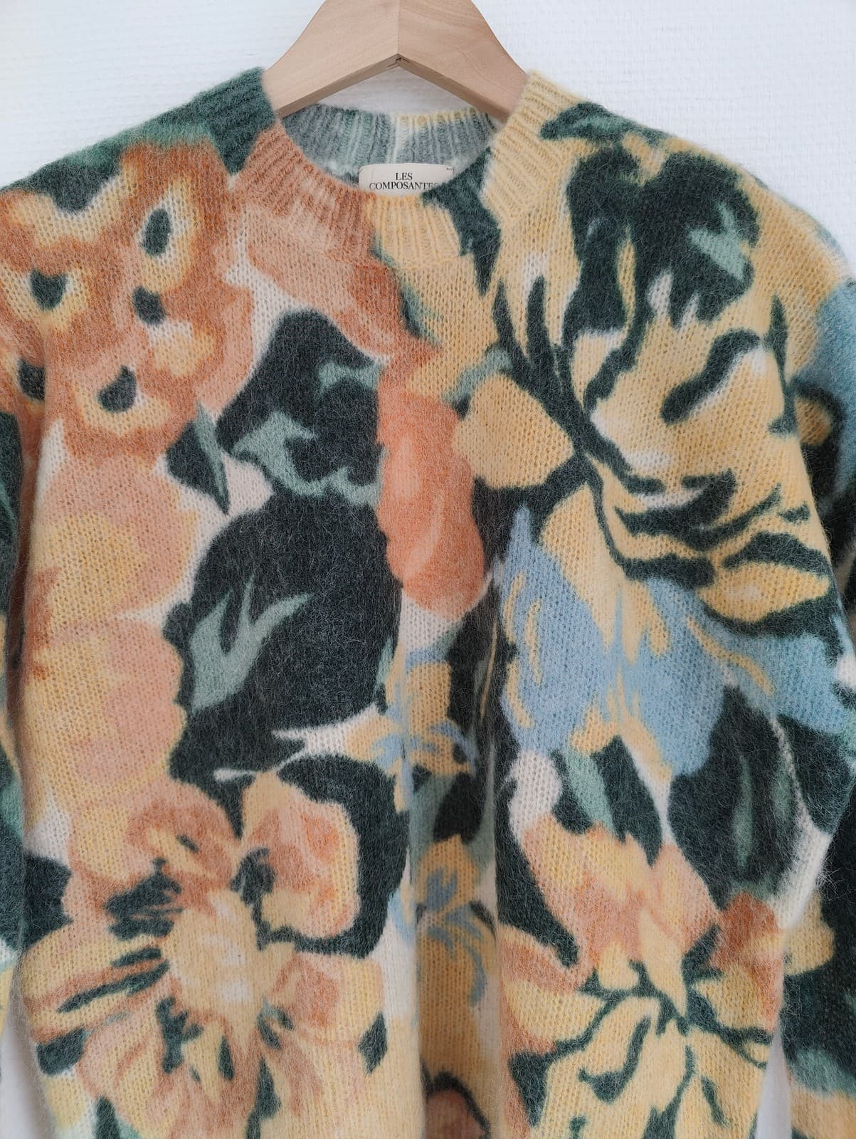 Pull en mohair à grand imprimé floral Sézane – Taille XS — photo 2