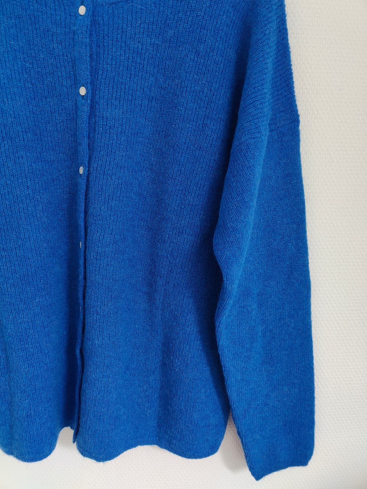 Gilet Sézane bleu électrique en mohair et laine – Taille XXXL — photo 3