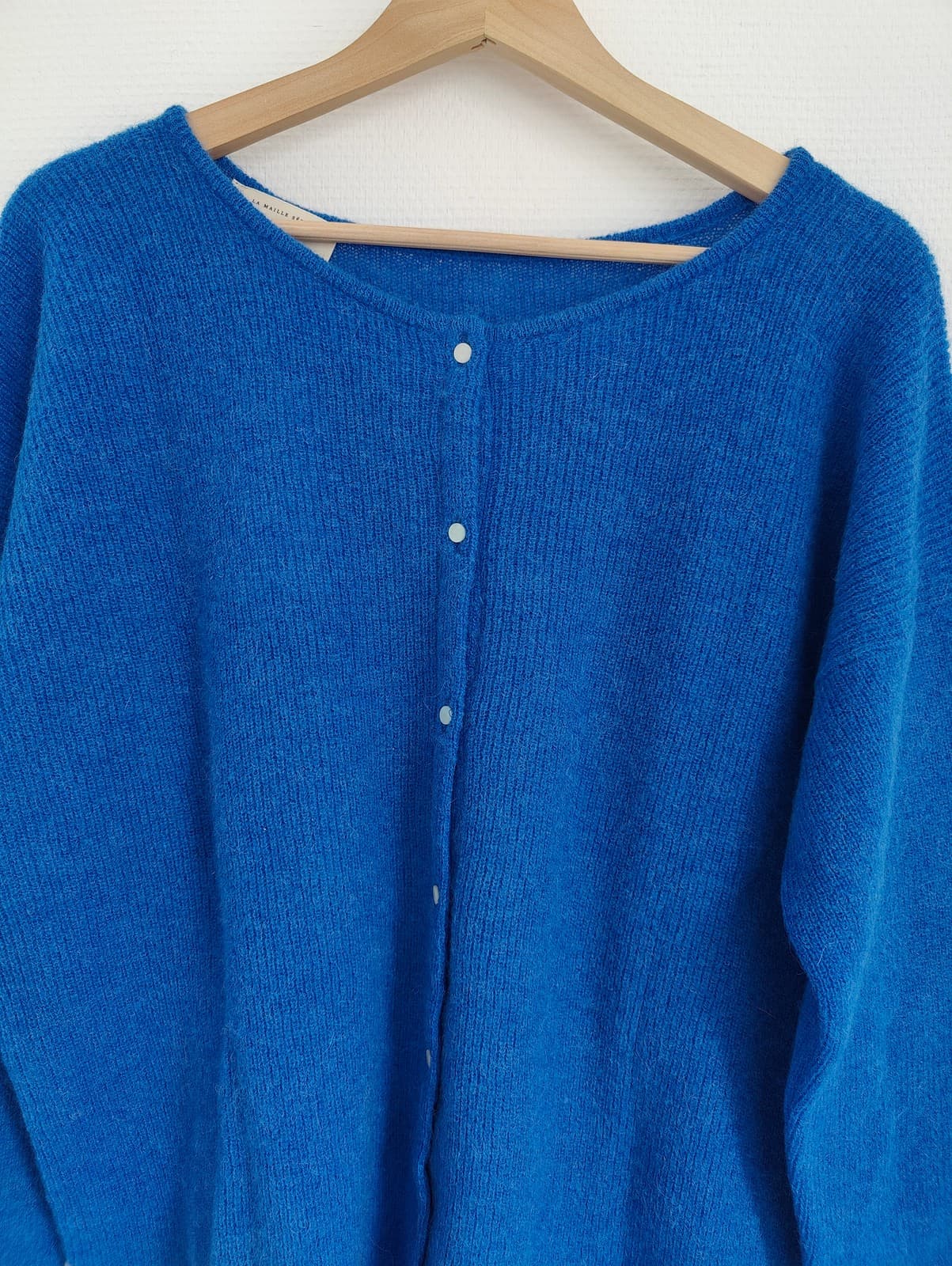 Gilet Sézane bleu électrique en mohair et laine – Taille XXXL — photo 2