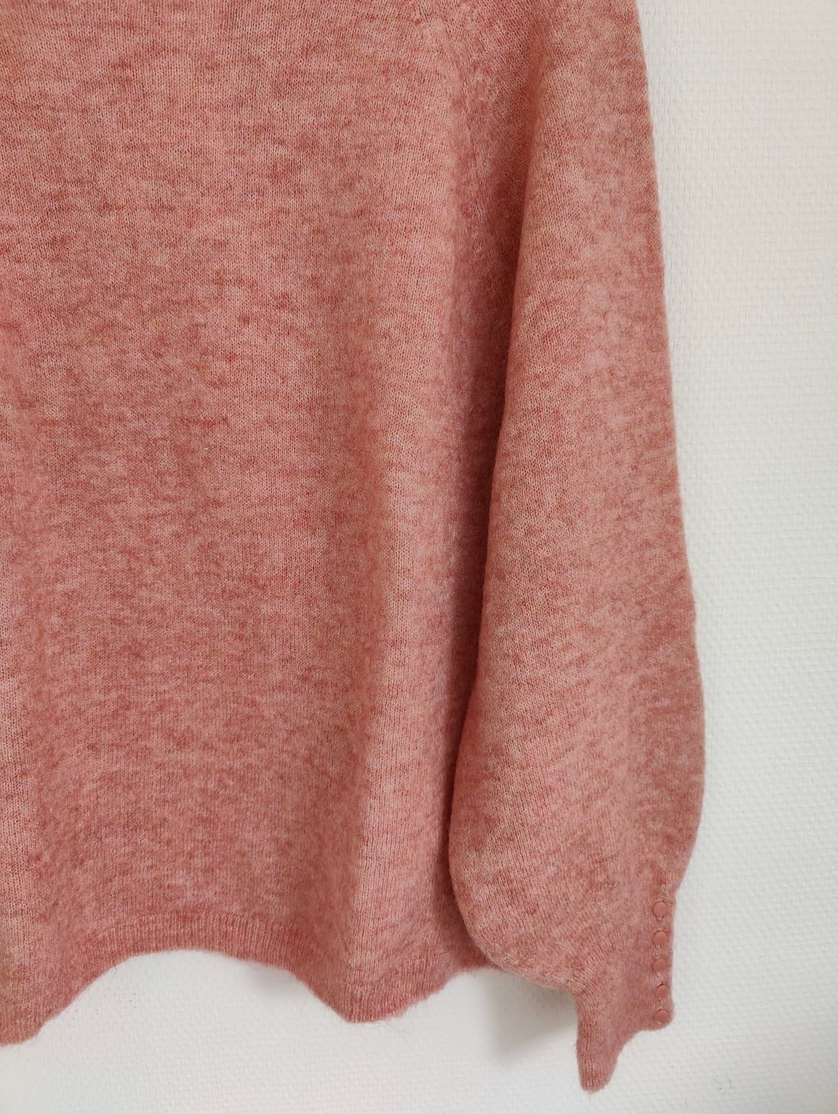 Pull rose chiné en mohair mérinos Sézane – Taille XXXL — photo 3