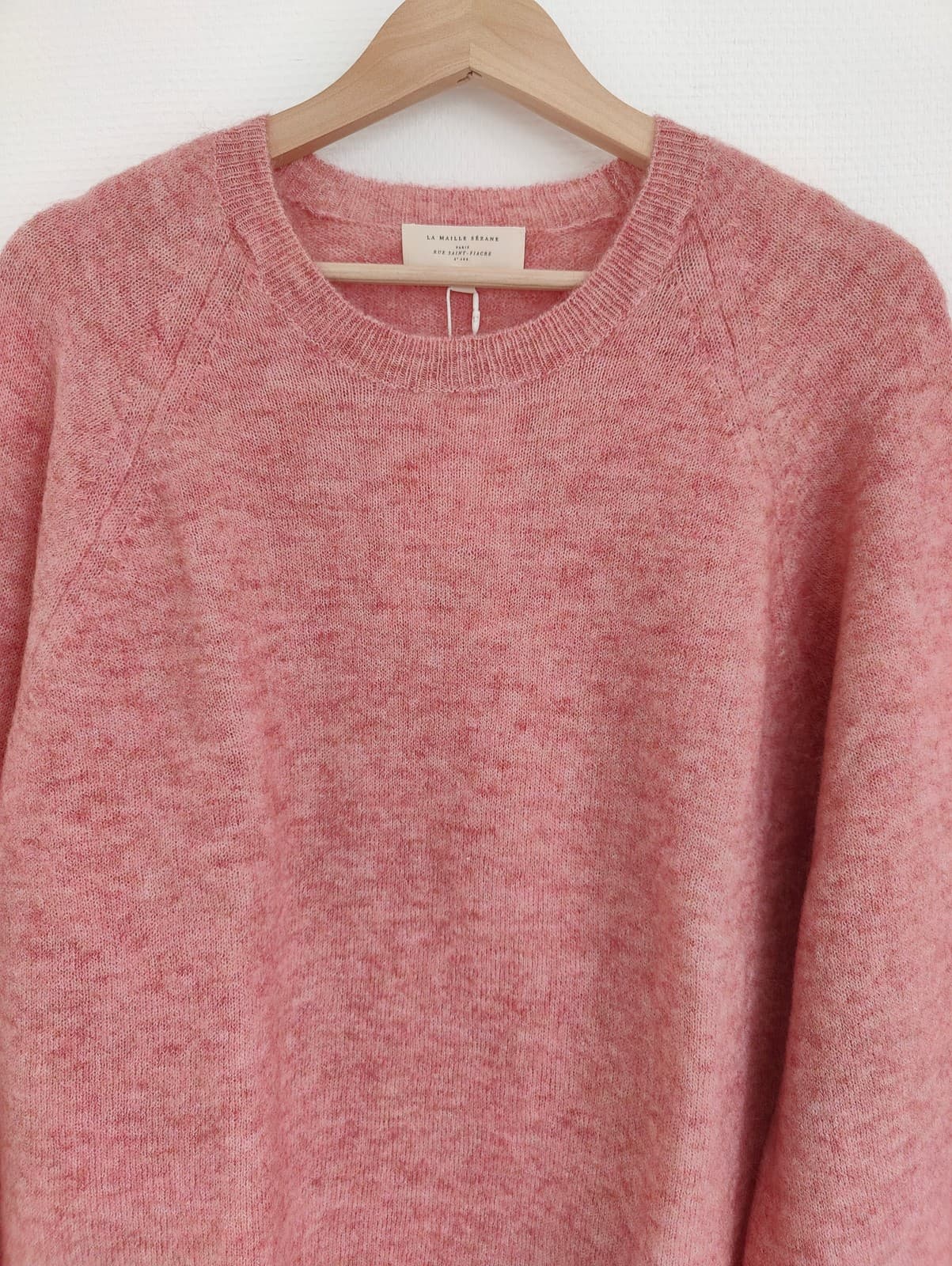 Pull rose chiné en mohair mérinos Sézane – Taille XXXL — photo 2
