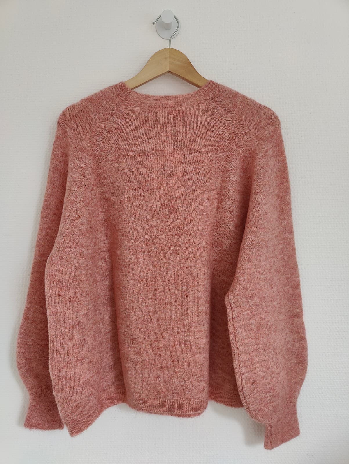Pull rose chiné en mohair mérinos Sézane – Taille XXXL — photo 4
