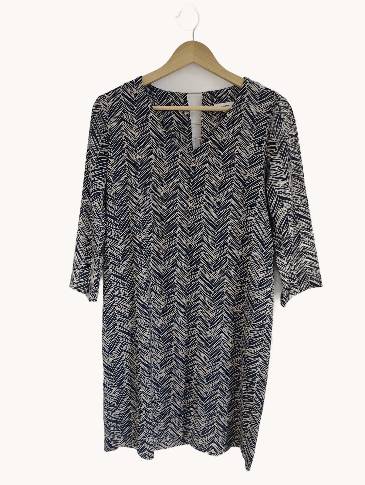Robe imprimé chevrons marine et beige Suncoo – Taille 2 — photo 1