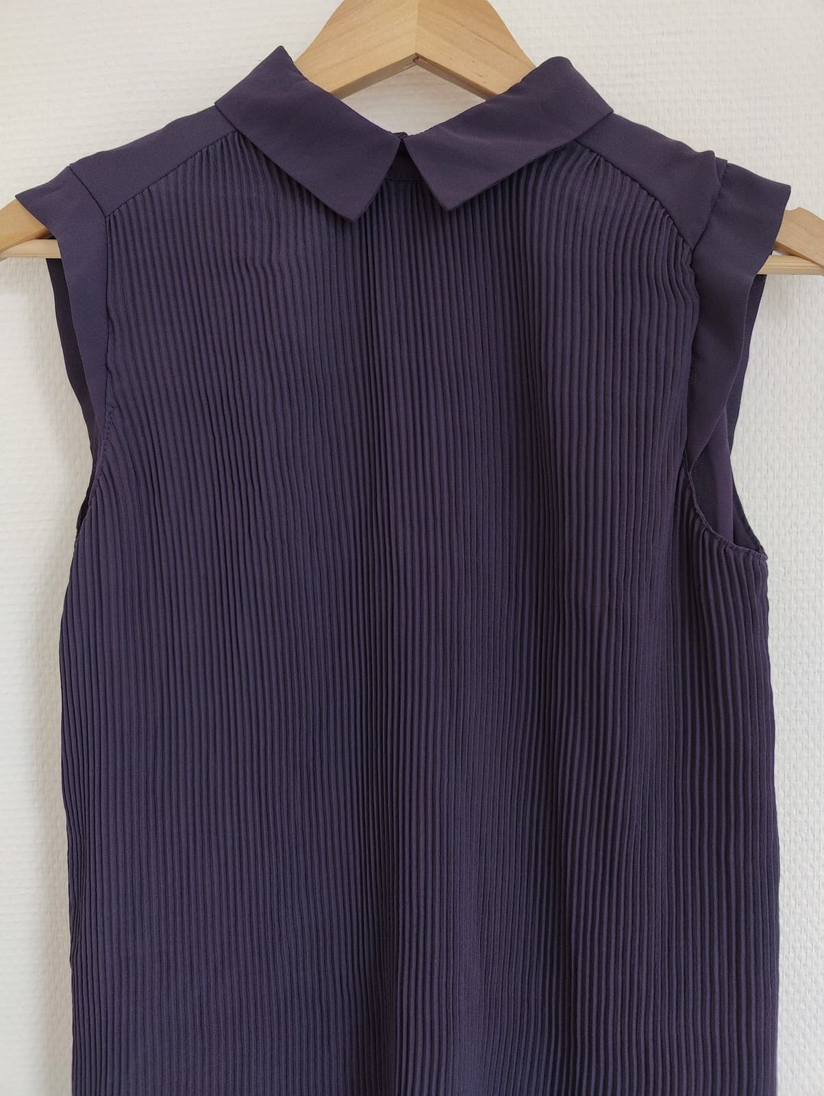 Robe sans manches plissée col classique Monoprix – Taille S — photo 2