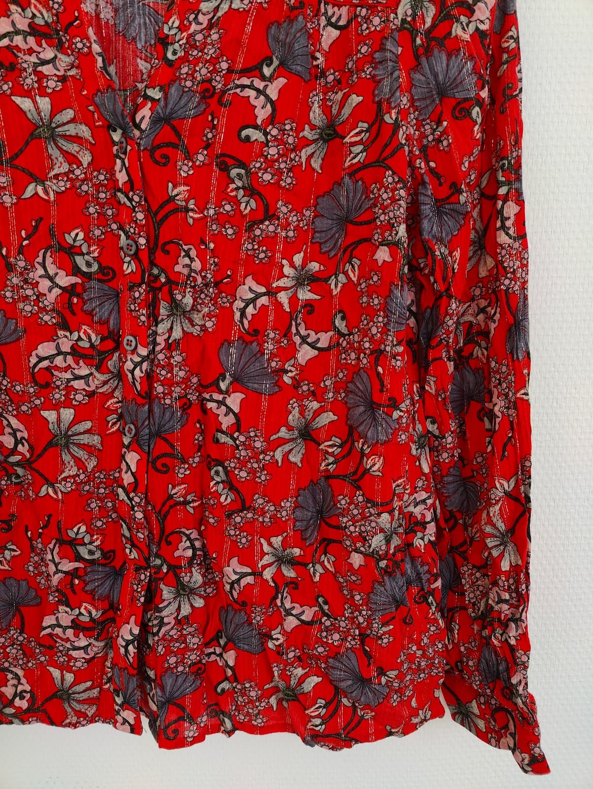 Blouse fluide à fleurs rouge Ba&sh – Taille 1 — photo 5