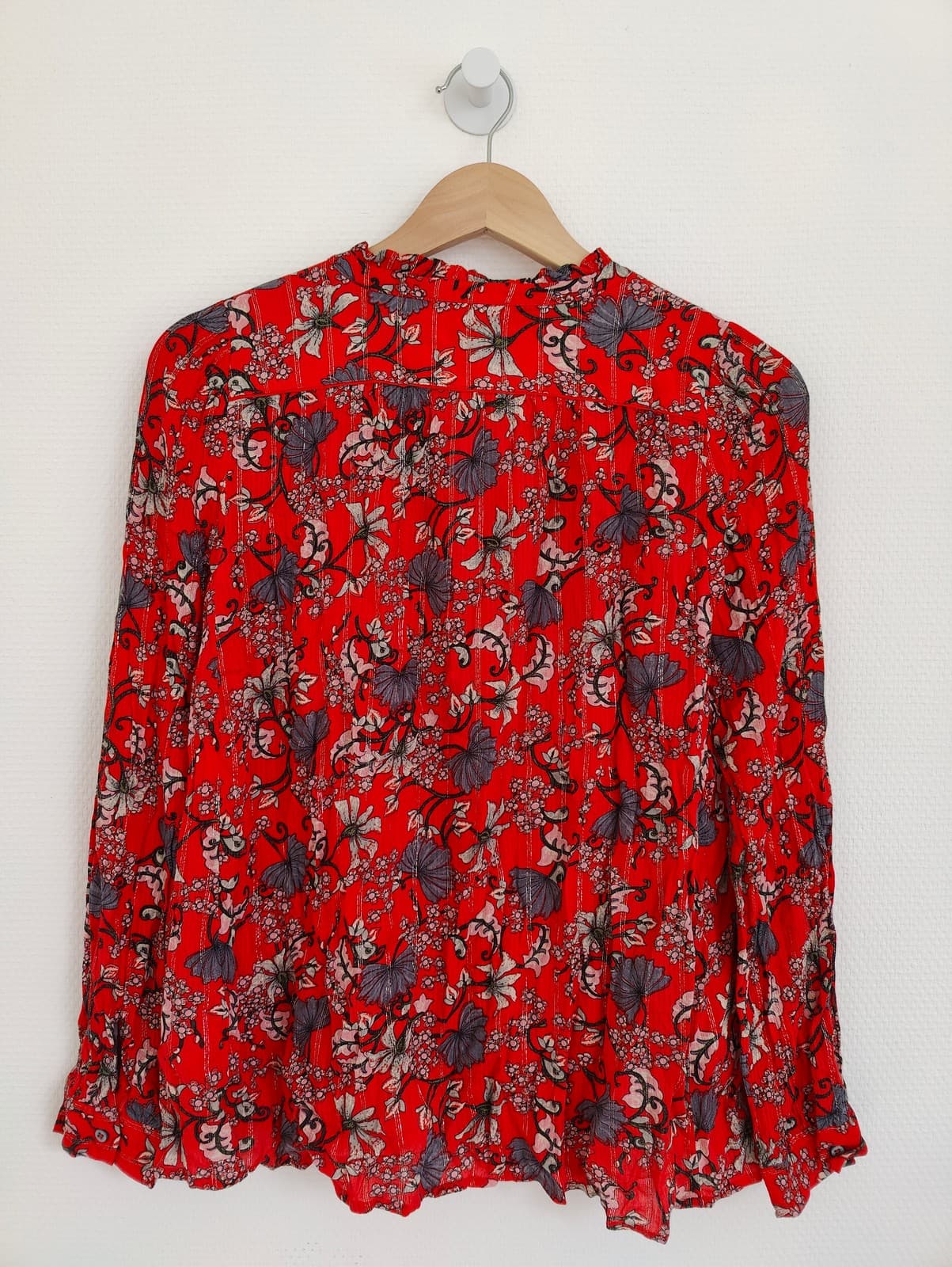 Blouse fluide à fleurs rouge Ba&sh – Taille 1 — photo 7