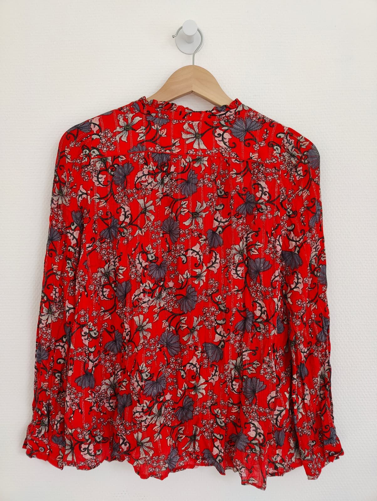 Blouse fluide à fleurs rouge Ba&sh – Taille 1 — photo 8