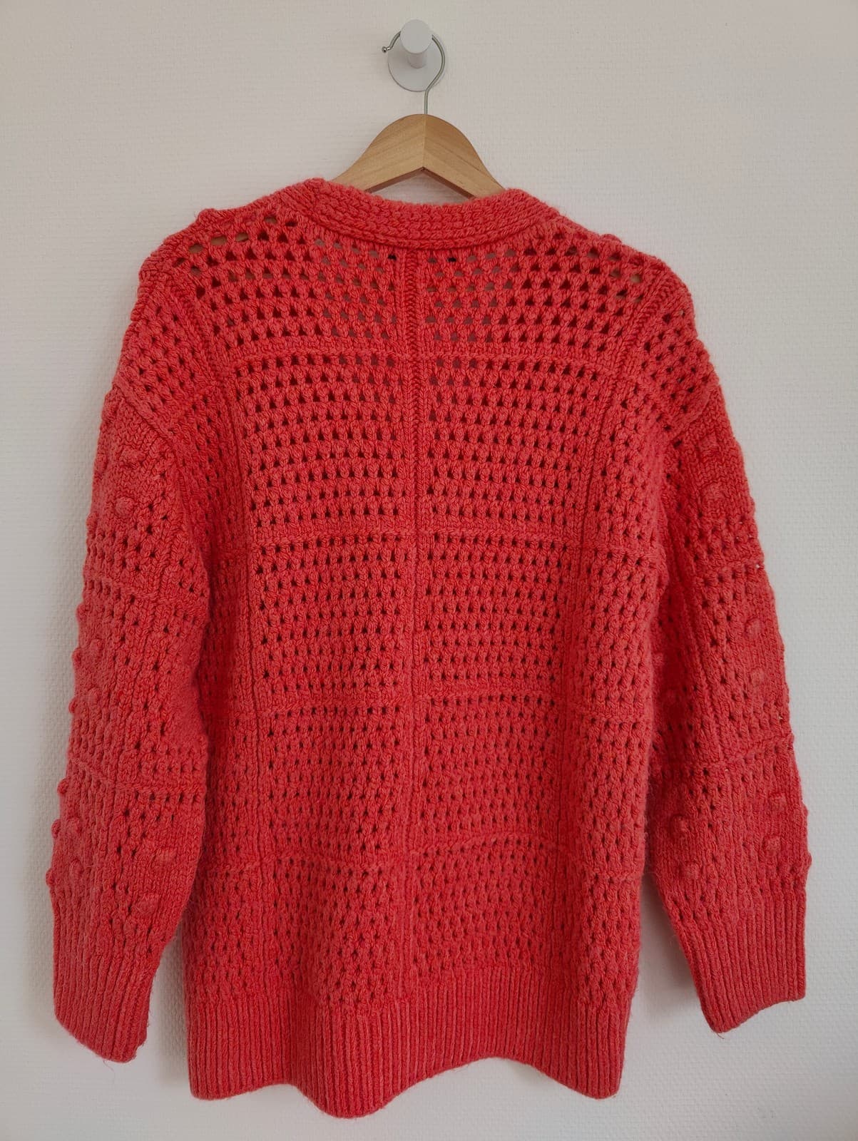 Gilet en maille ajourée rouge Mango – Taille XS — photo 5