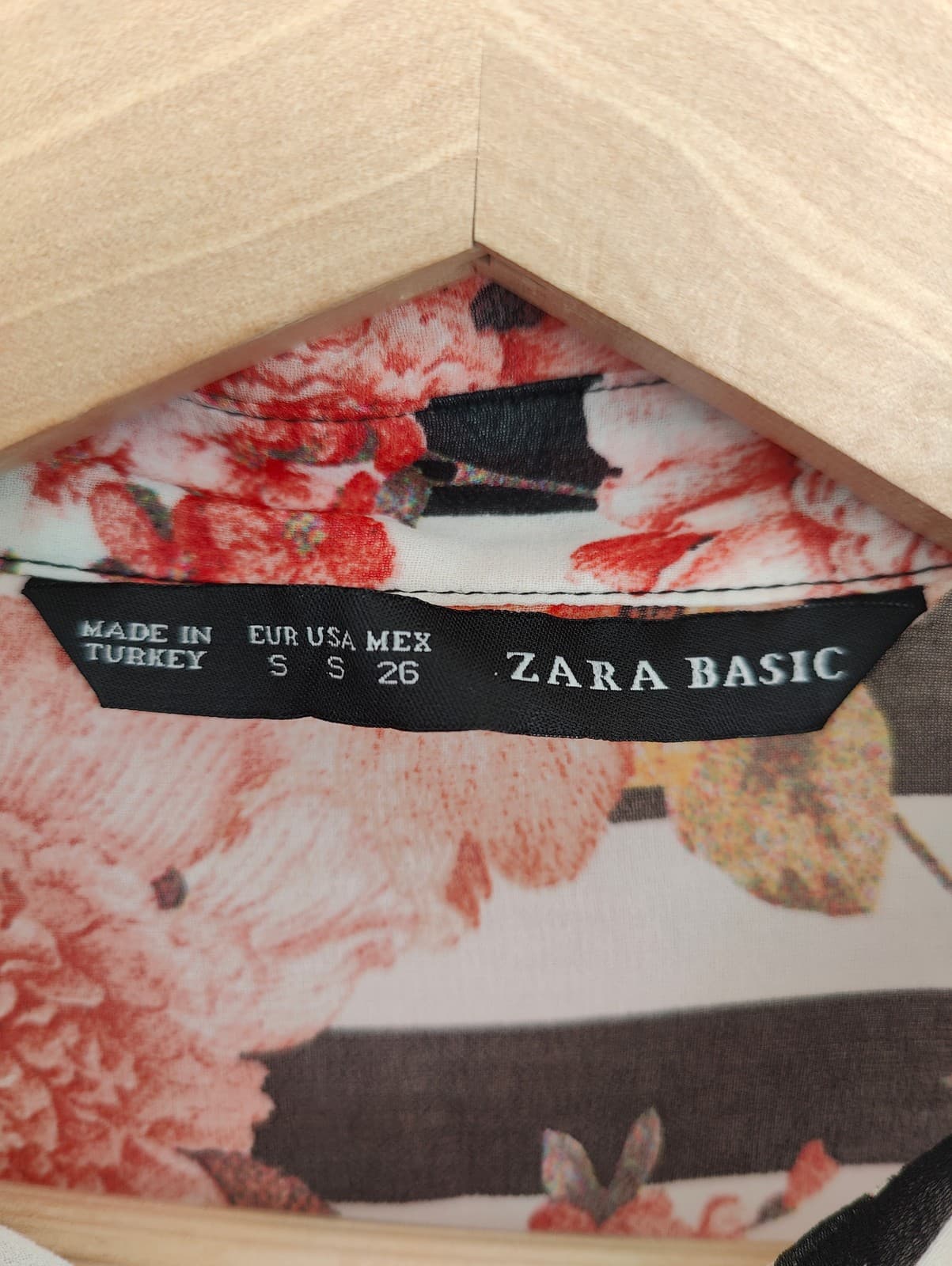 Chemise transparente fleurs et rayures Zara – Taille S — photo 4