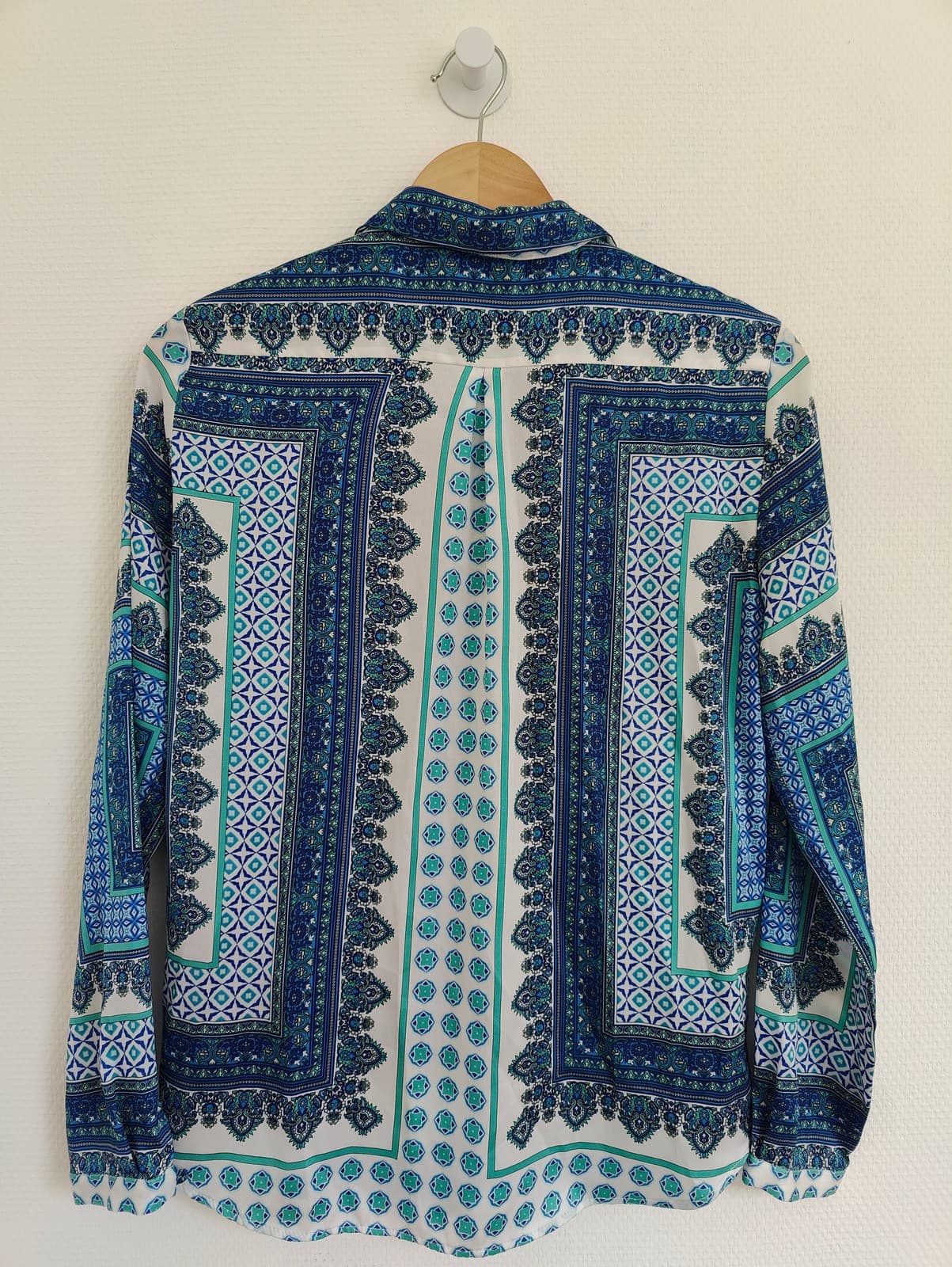 Chemise foulard paisley bleu et turquoise Zara – Taille XS — photo 5