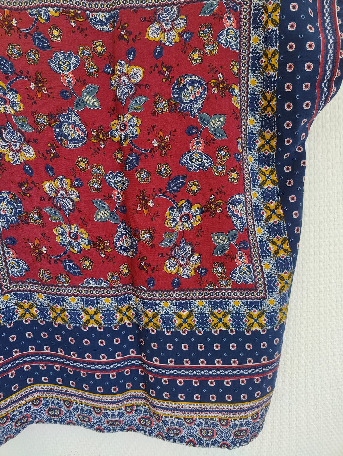 Top bandana imprimé bleu marine et rouge Etam – Taille S — photo 3