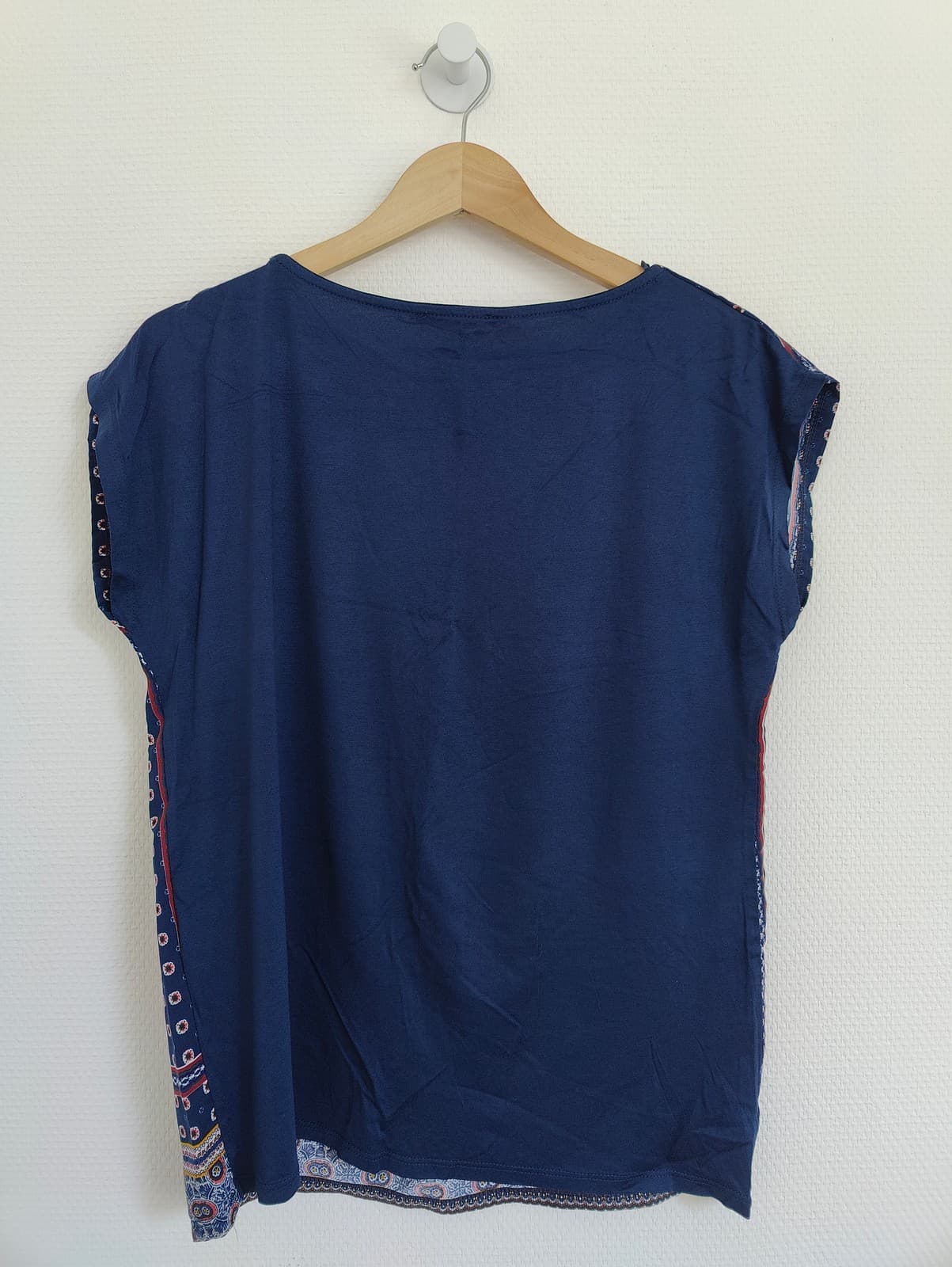 Top bandana imprimé bleu marine et rouge Etam – Taille S — photo 5