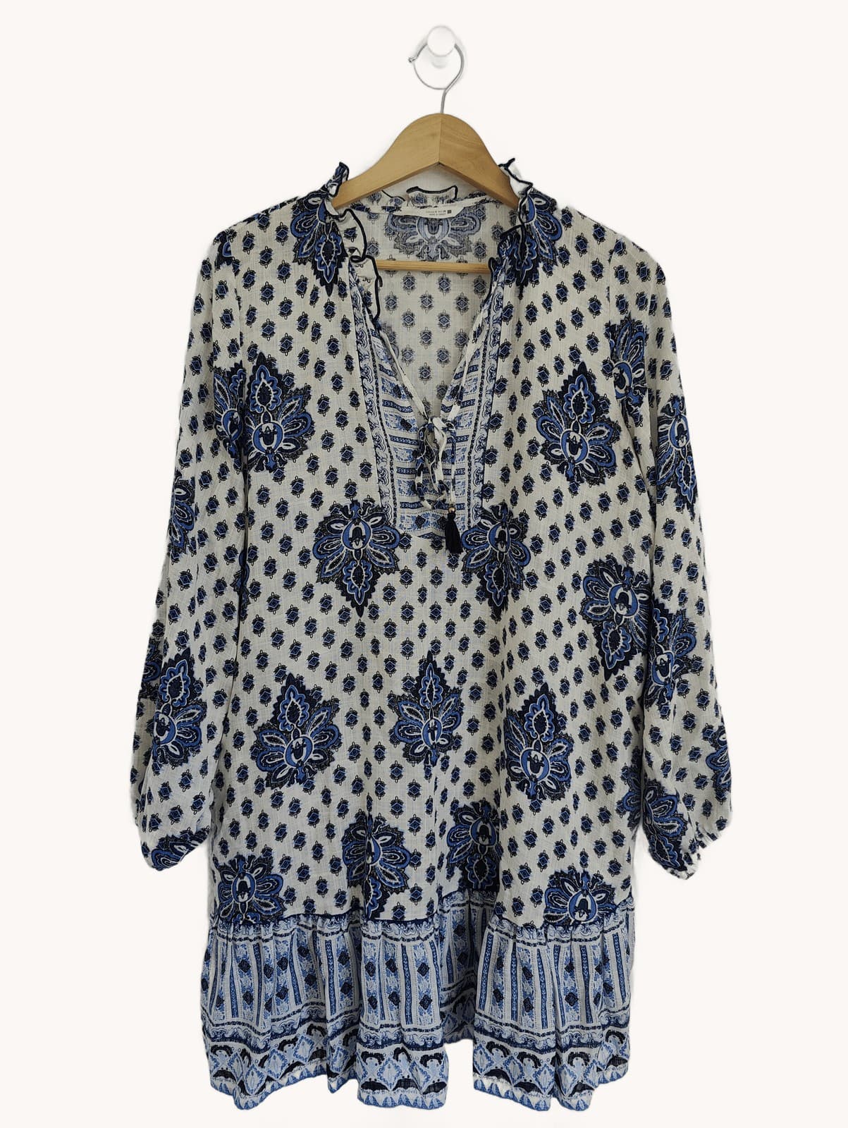 Robe bohème à imprimé floral bleu Zara – Taille S — photo 1