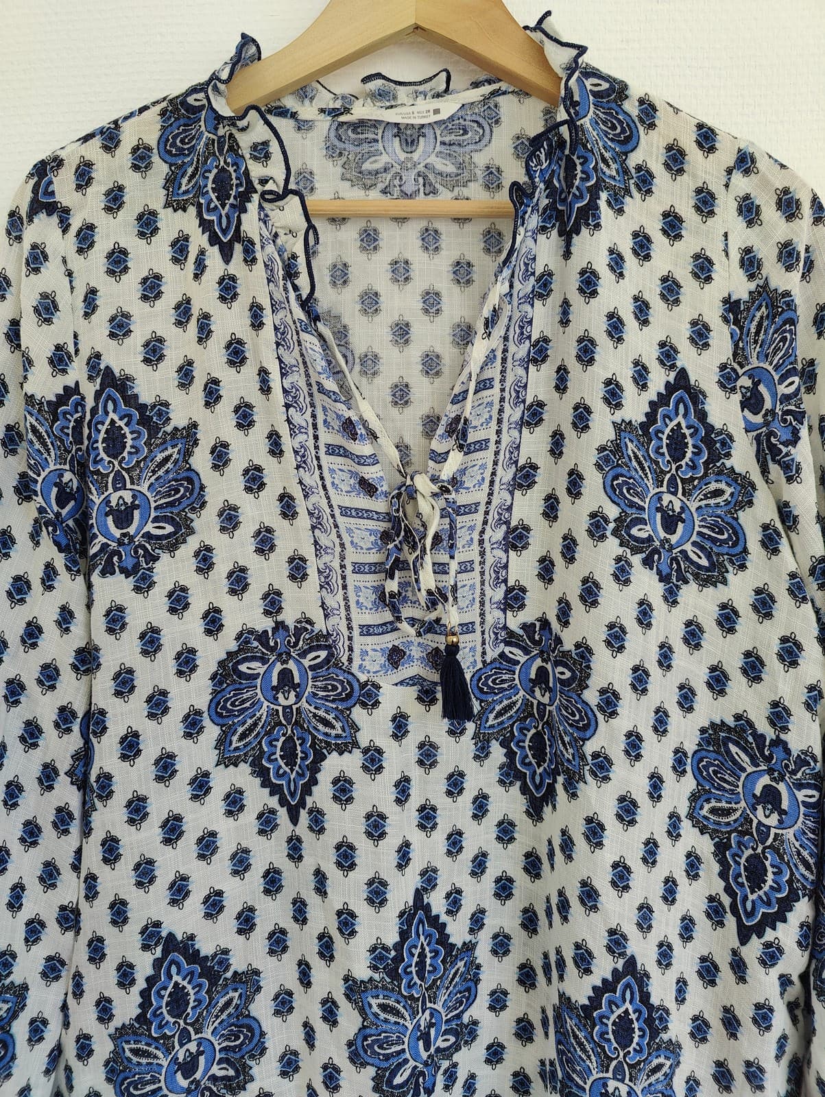 Robe bohème à imprimé floral bleu Zara – Taille S — photo 2