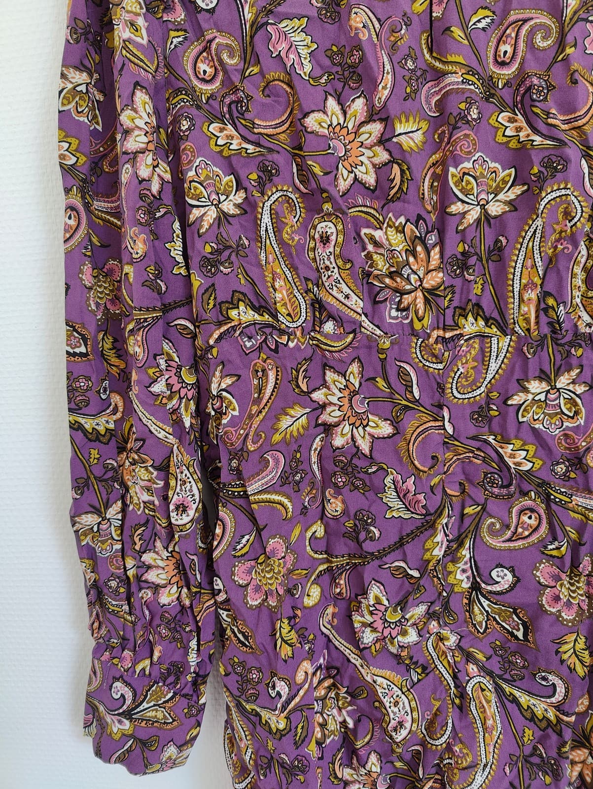 Robe à imprimé cachemire violet Springfield – Taille XL — photo 3