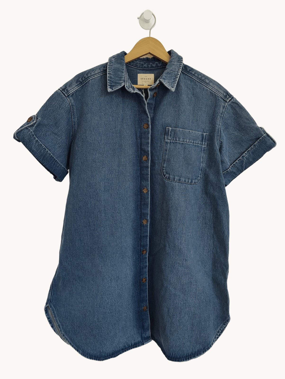 Robe en jean manches courtes Sézane – Taille M — photo 1