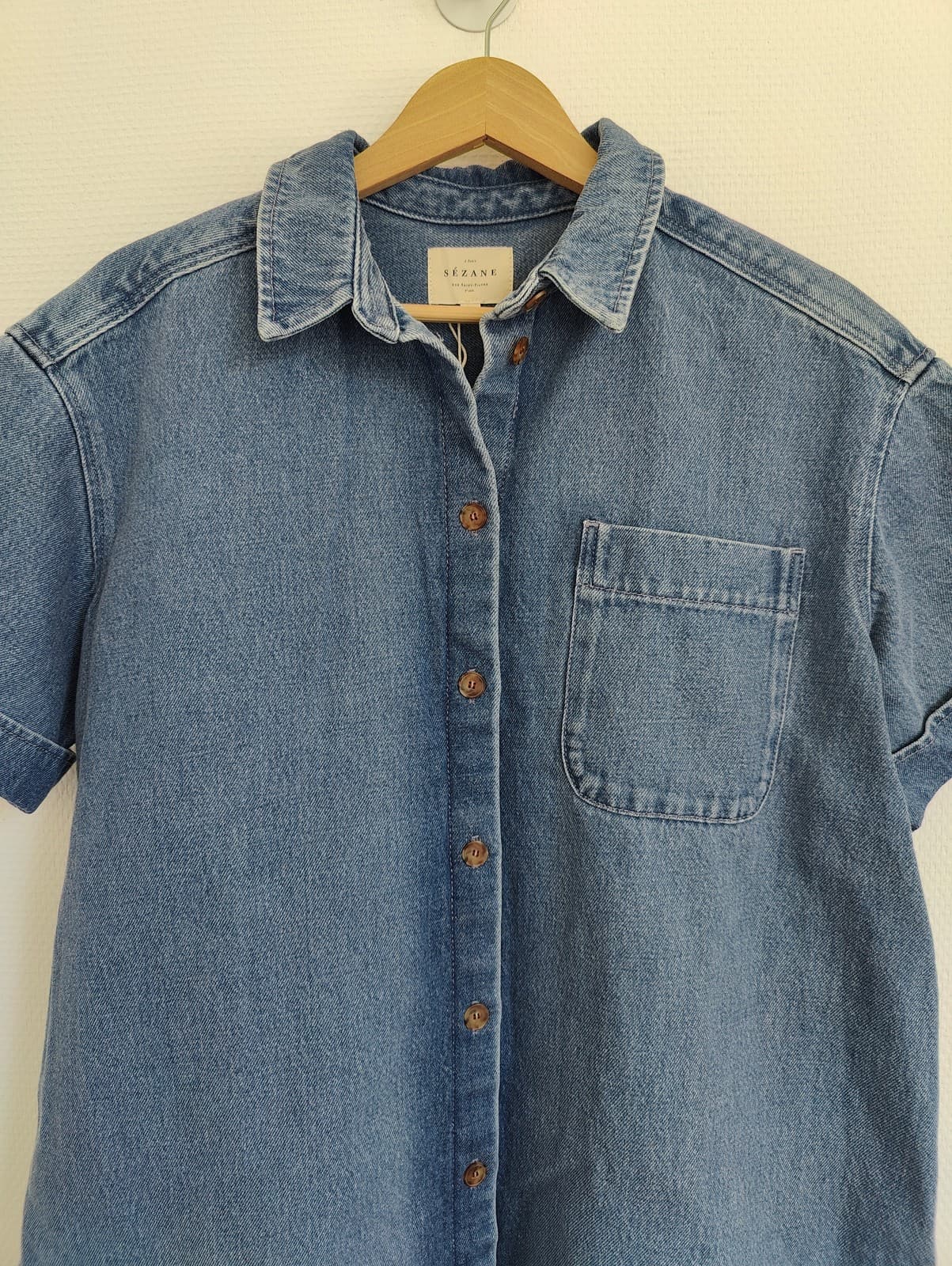 Robe en jean manches courtes Sézane – Taille M — photo 2
