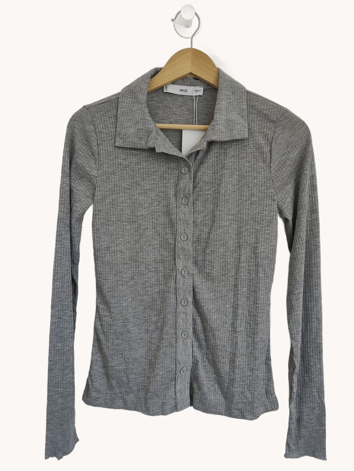 Chemise côtelée grise Mango – Taille M — photo 1