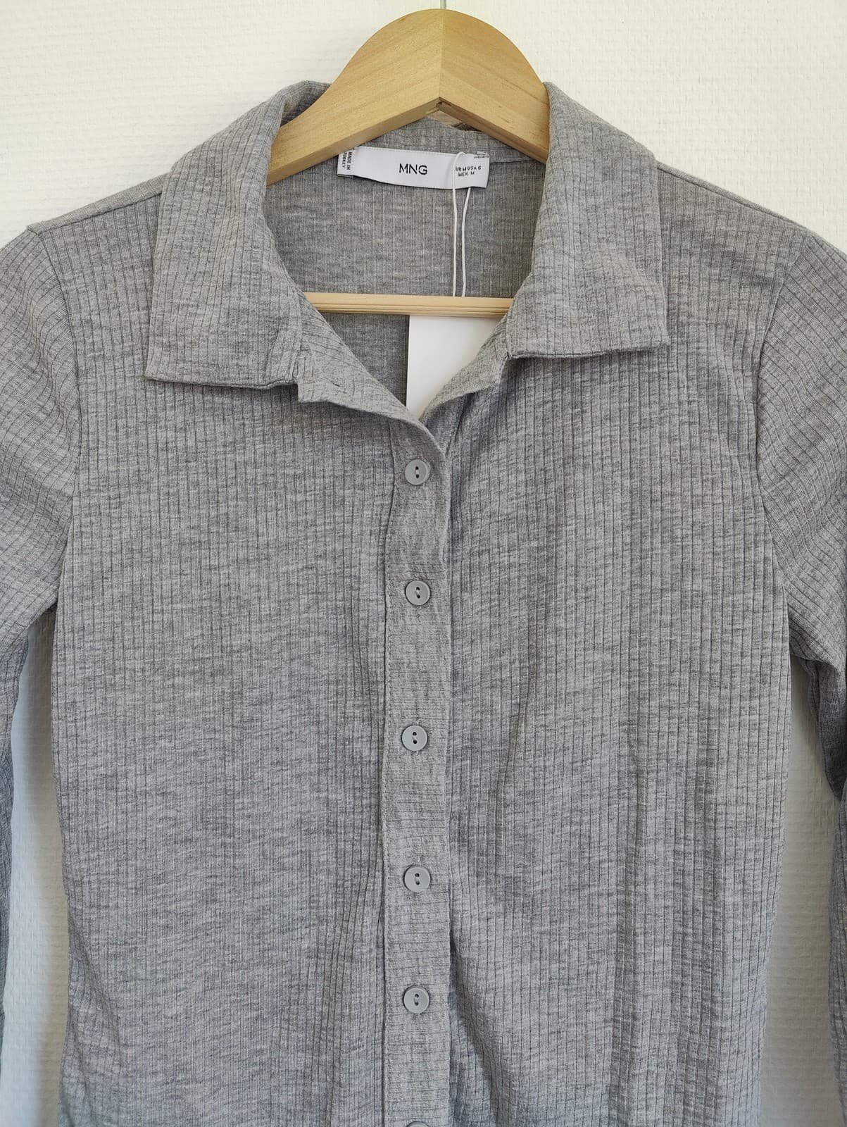 Chemise côtelée grise Mango – Taille M — photo 2