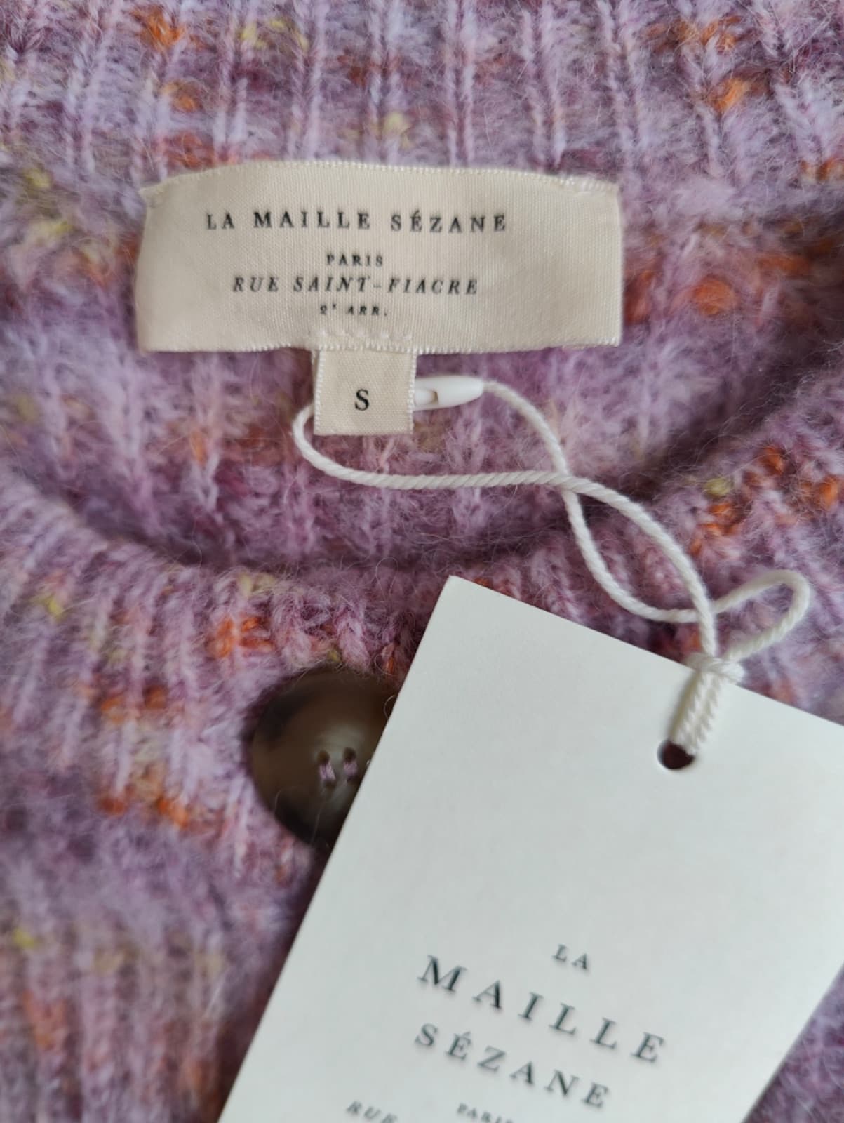 Gilet en maille lilas chinée Sézane – Taille S — photo 4