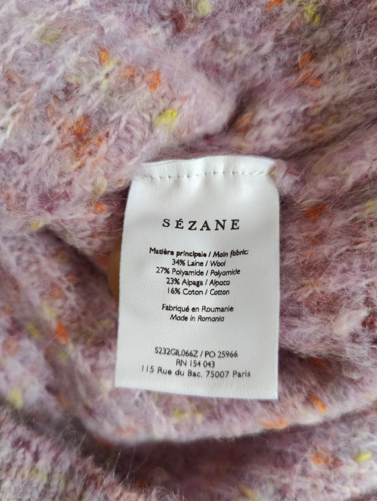 Gilet en maille lilas chinée Sézane – Taille S — photo 6