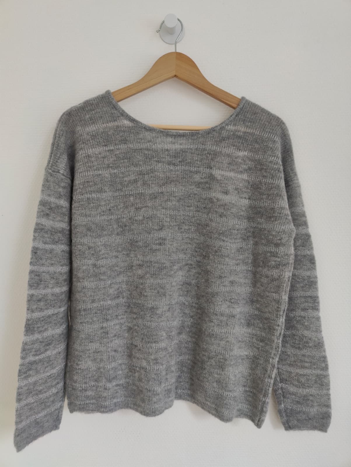Gilet Gaspard Sézane gris chiné à fils lurex – Taille M — photo 4