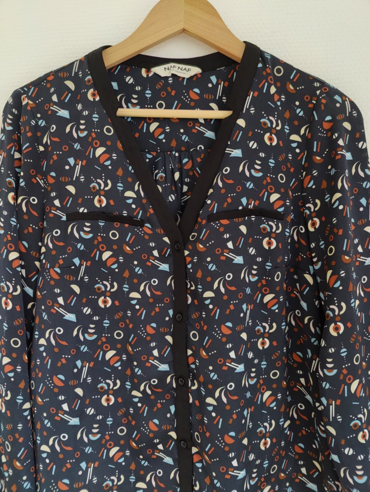 Blouse Naf Naf imprimé graphique multicolore – Taille S — photo 2