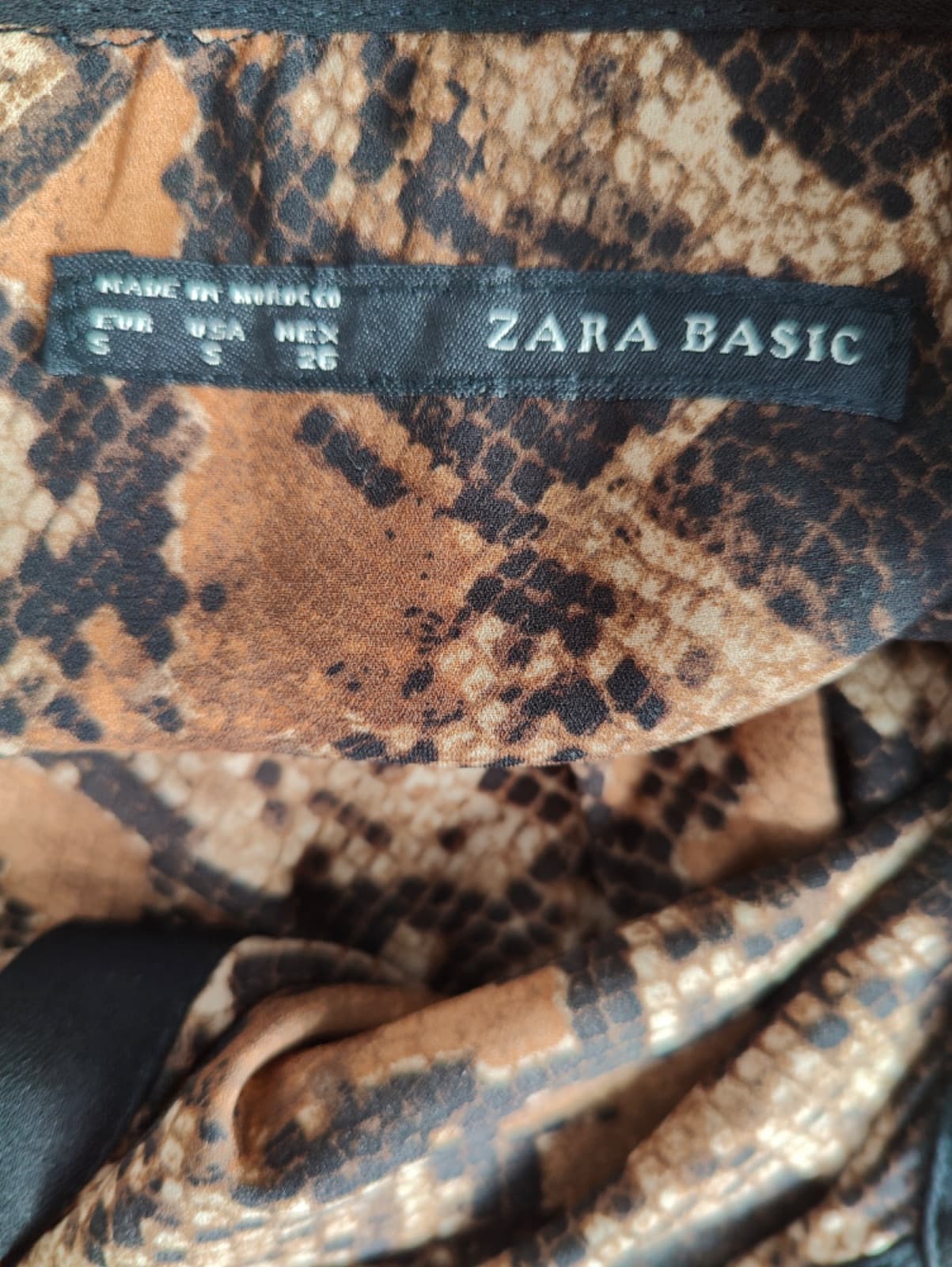 Chemise imprimée python Zara – Taille S — photo 7