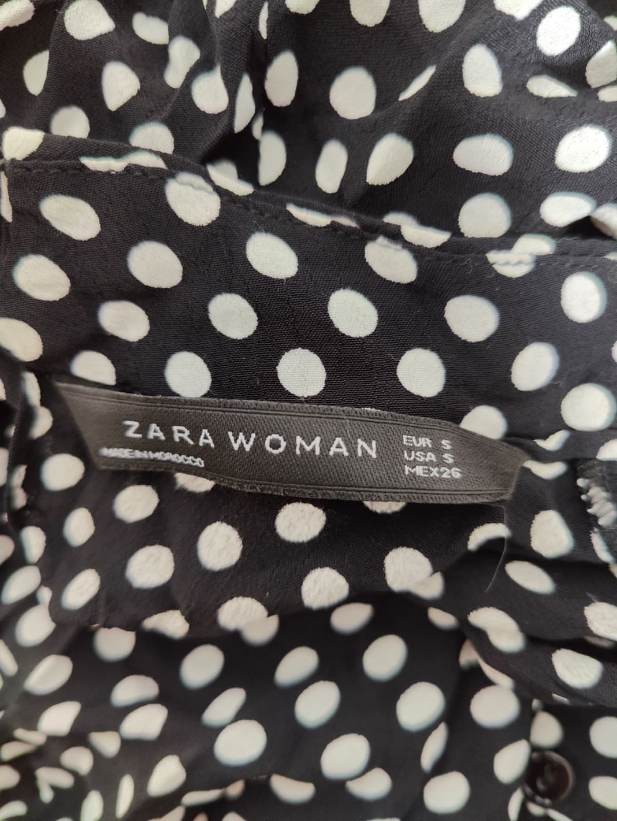 Blouse à pois noir et blanc Zara – Taille S — photo 5