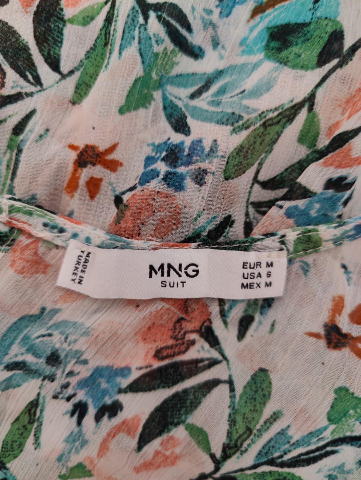 Top fleuri à volants et col rond Mango – Taille M — photo 5