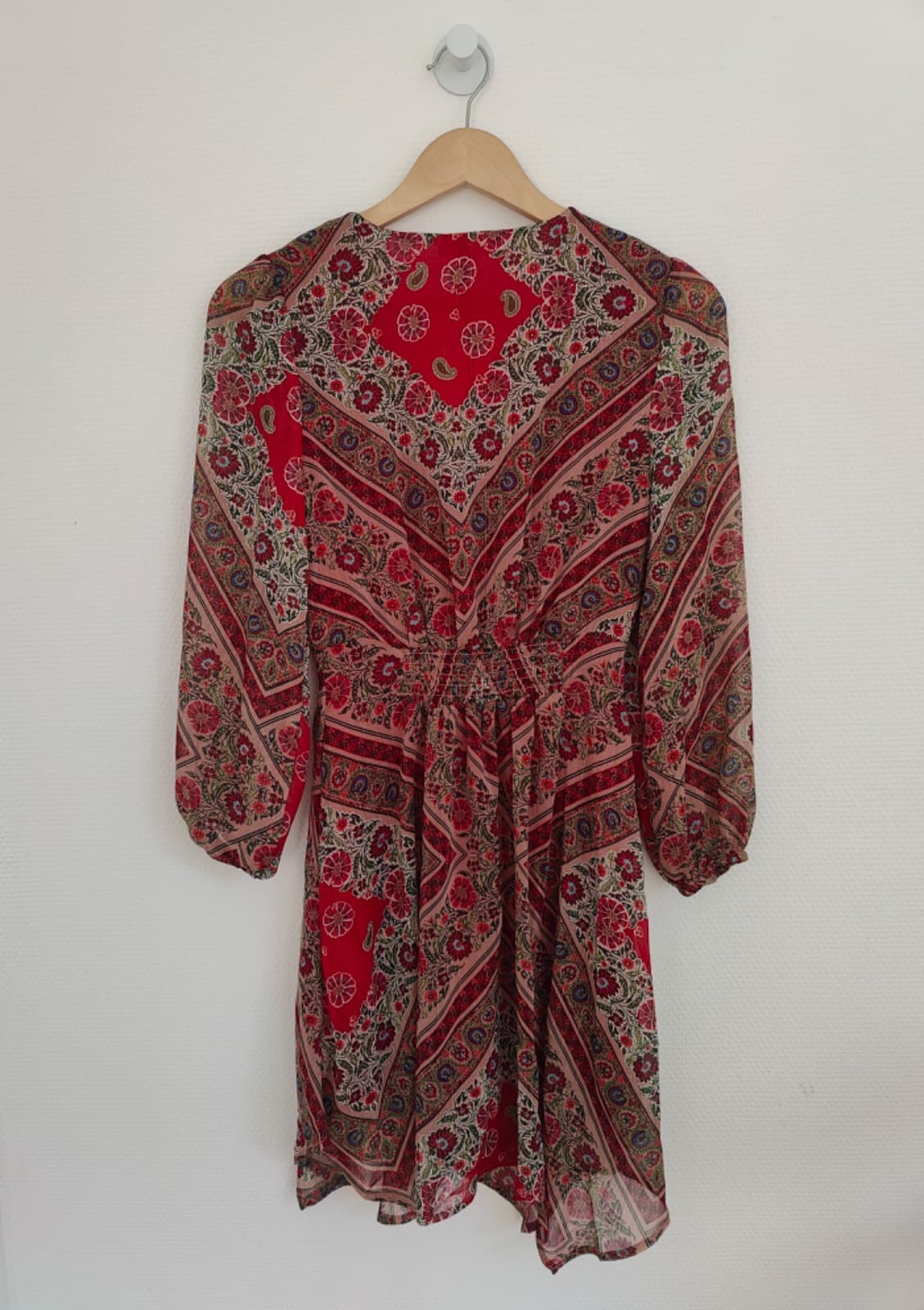Robe à imprimé cachemire rouge Springfield – Taille S — photo 5