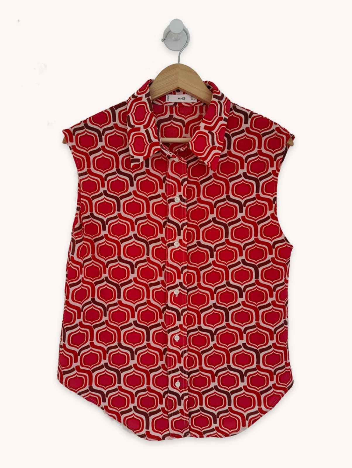 Blusa Mango com estampado gráfico – Tamanho S