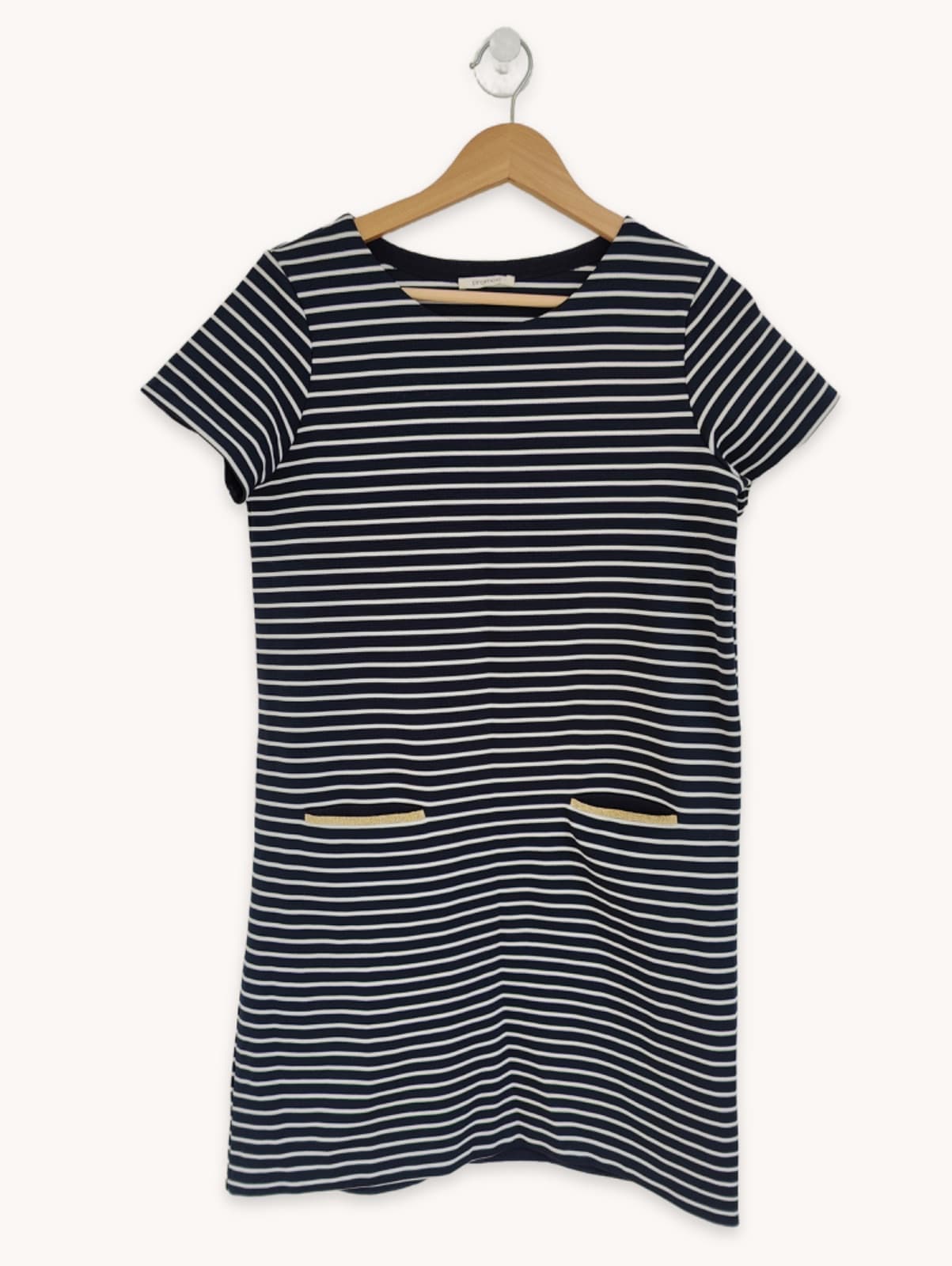 Robe courte marinière à rayures et poches Promod – Taille L — photo 1