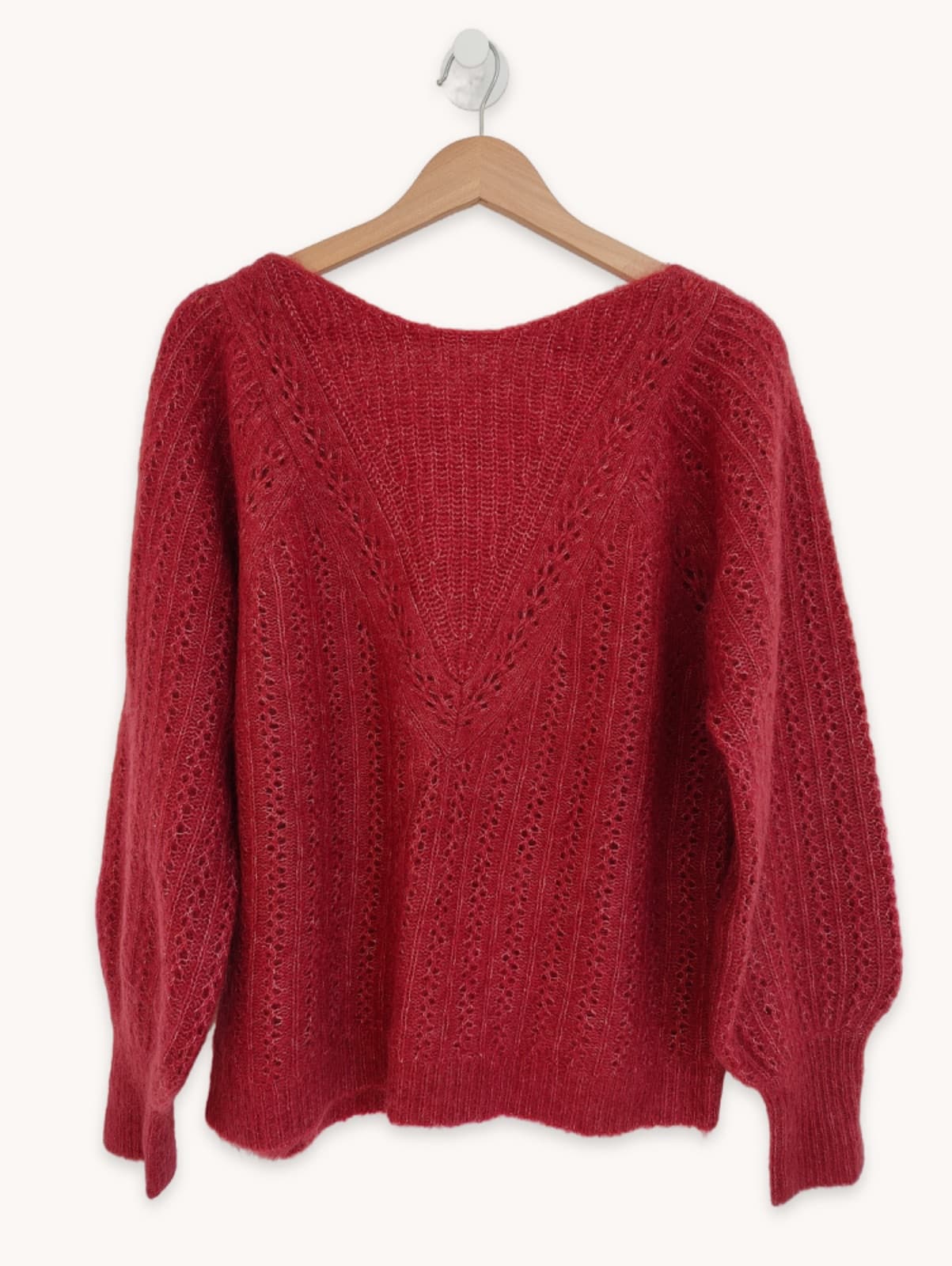 Pull en mohair rouge framboise Sézane – Taille XXL — photo 1