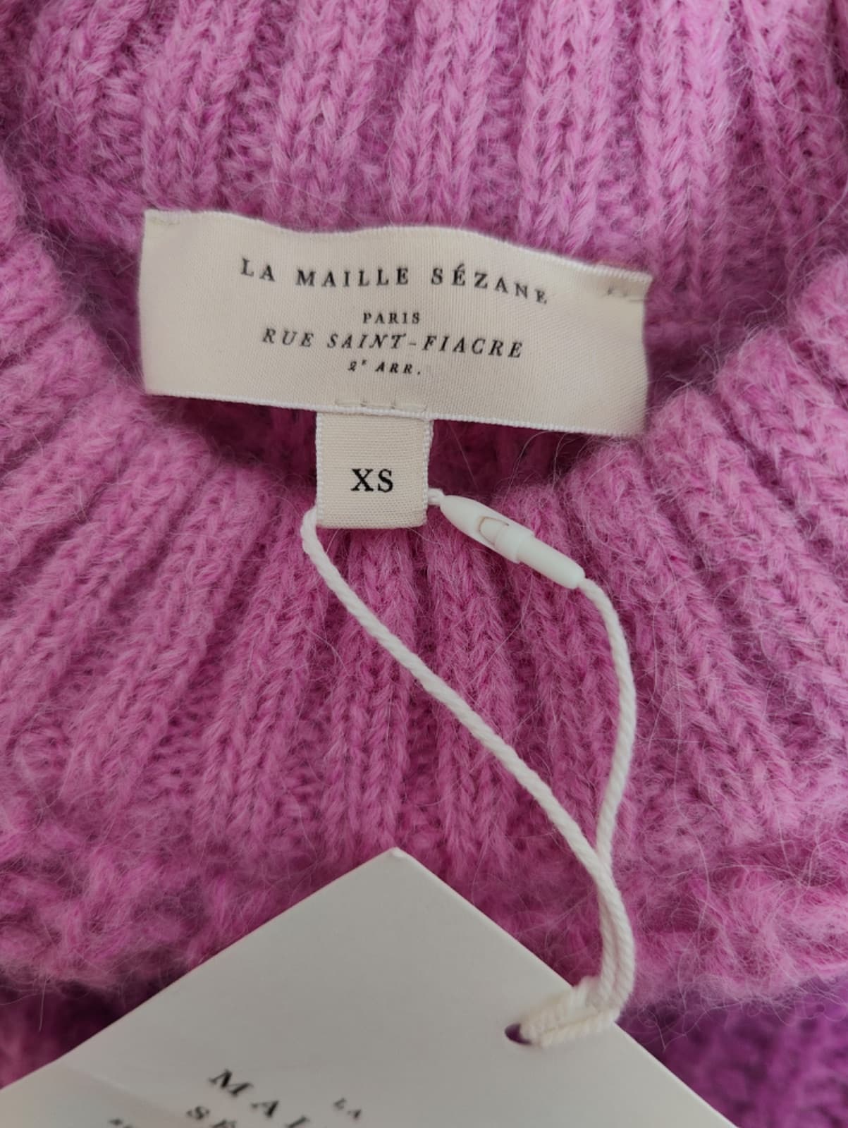 Pull Sézane rayé rose et fuchsia en maille moelleuse – Taille XS — photo 5