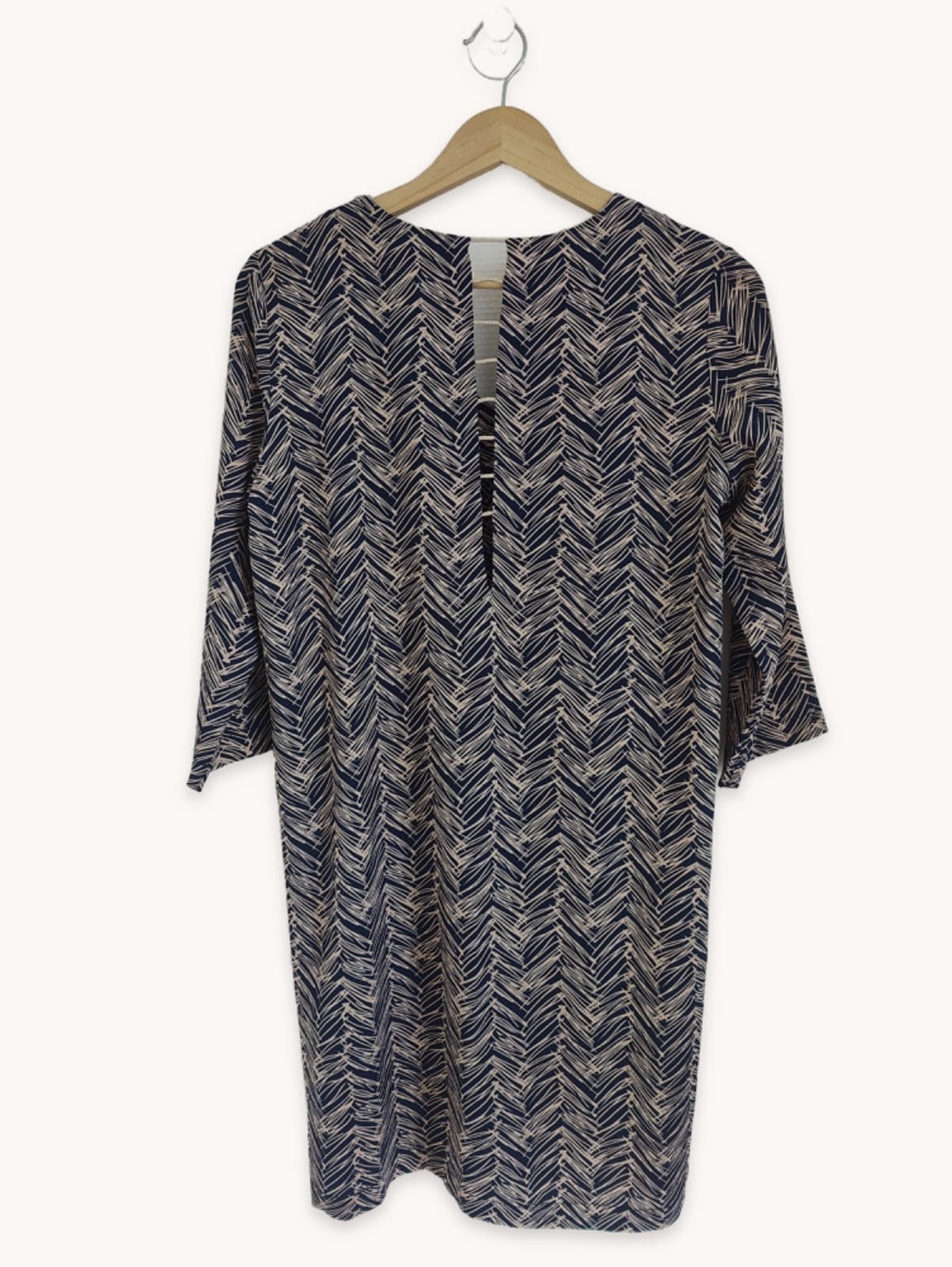 Robe imprimé chevrons marine et beige Suncoo – Taille 2 — photo 5
