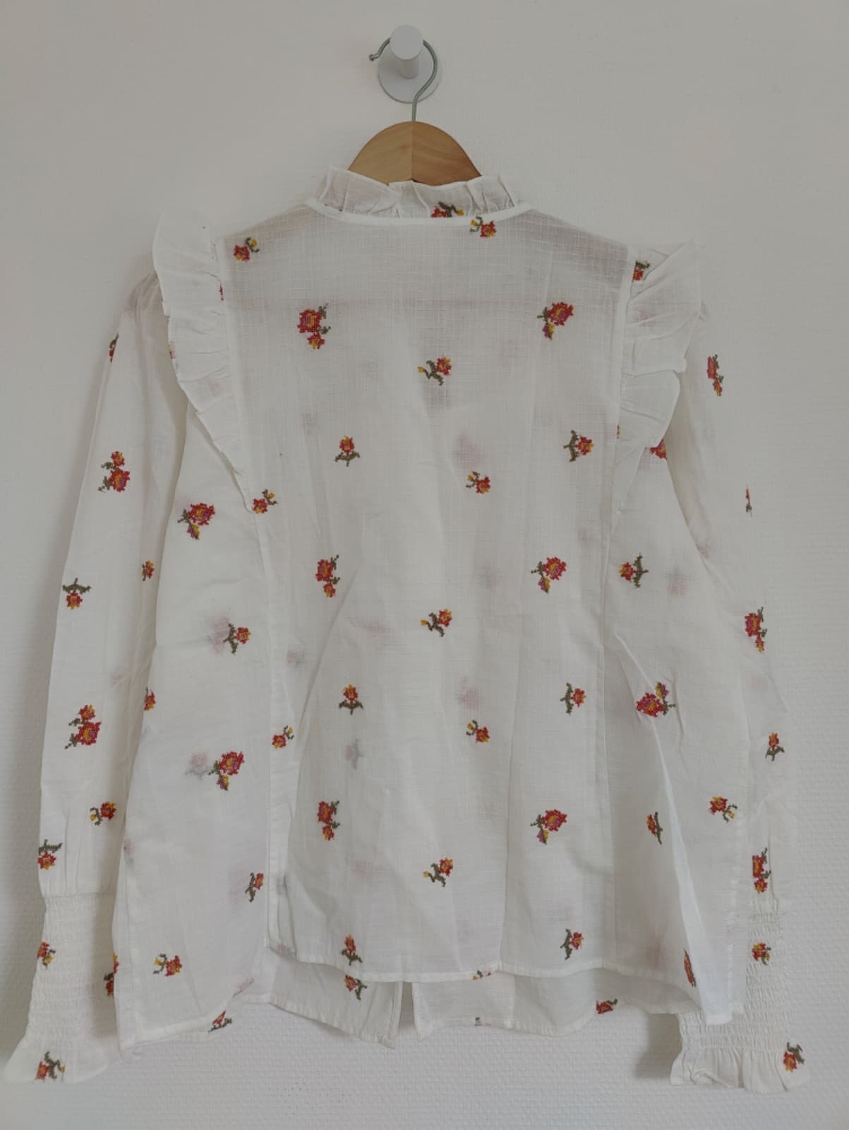 Chemise fleurie à col claudine Sézane – Taille M — photo 3