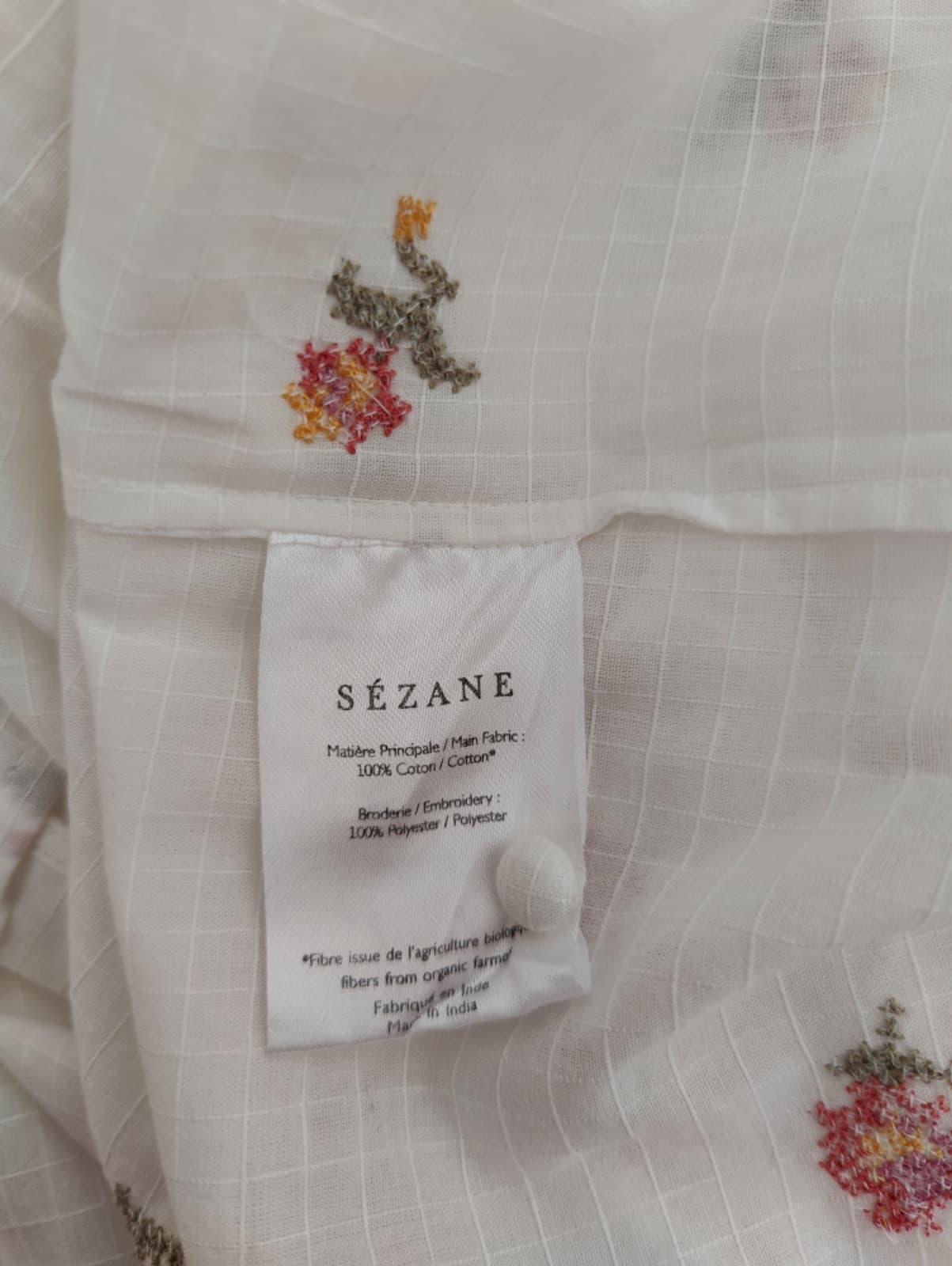 Chemise fleurie à col claudine Sézane – Taille M — photo 5