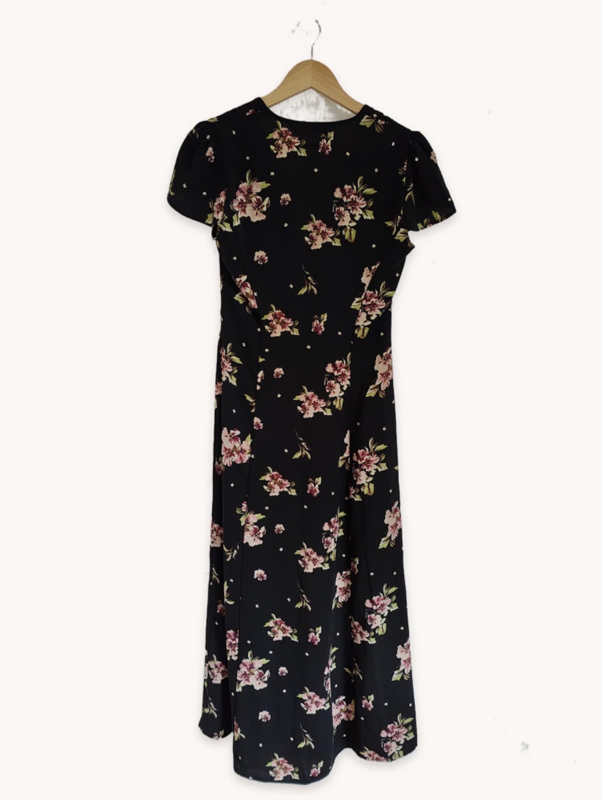 Robe longue fleurie noire boutonnée Zara – Taille XS — photo 5