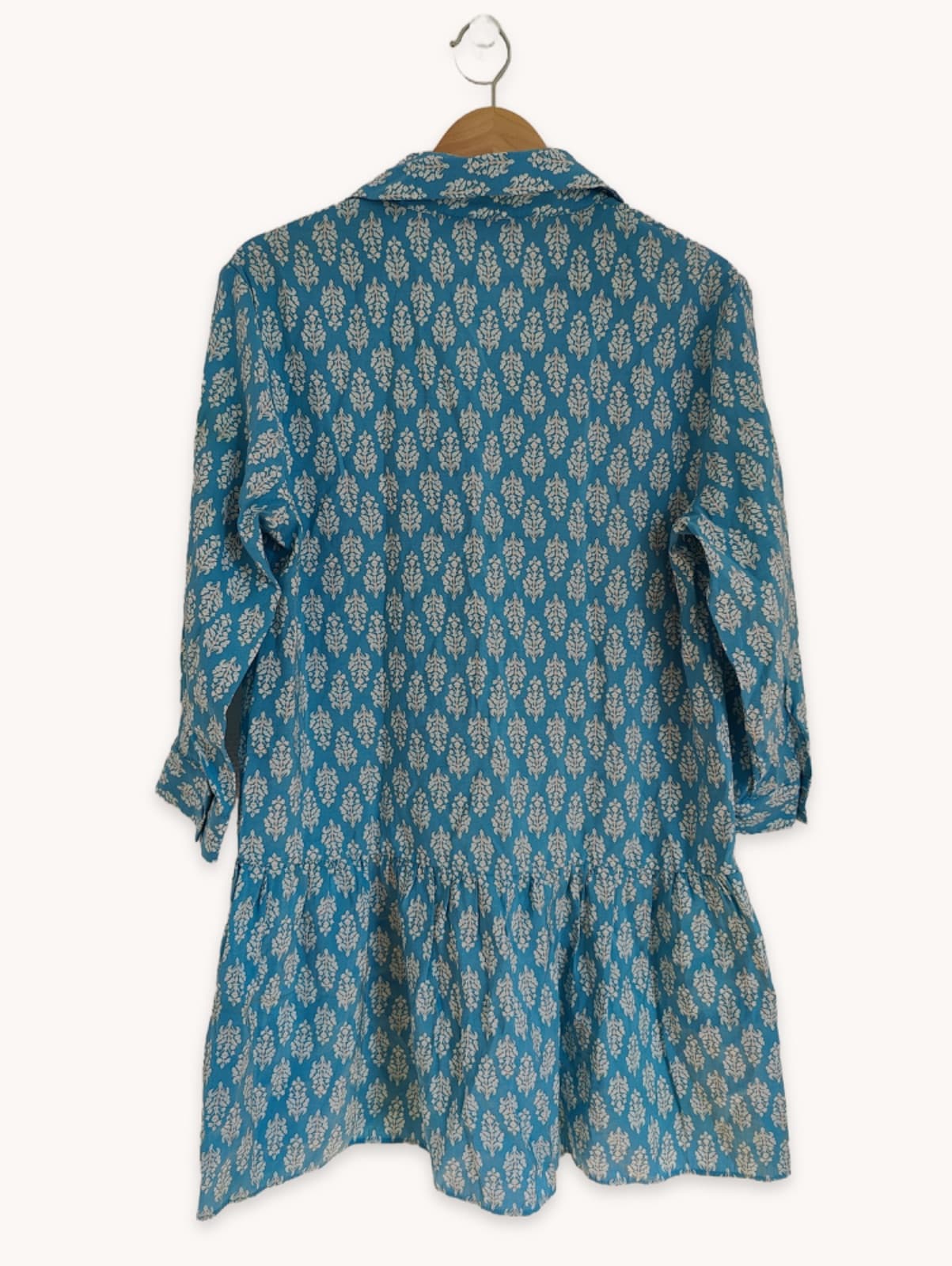 Robe imprimée bleue à volants Zara – Taille L — photo 5