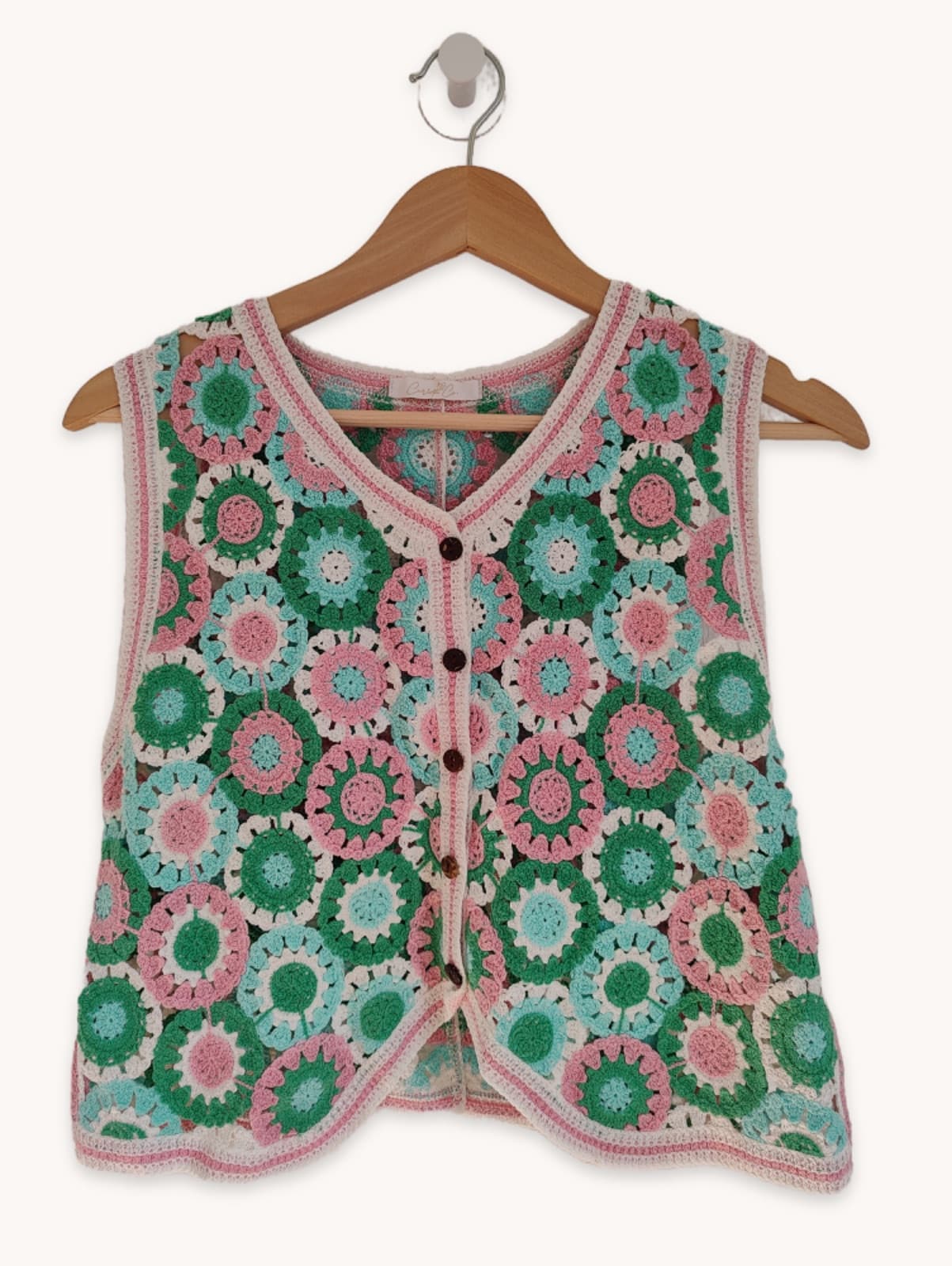 Gilet sans manches en crochet Carlota & Co – Taille Unique — photo 1