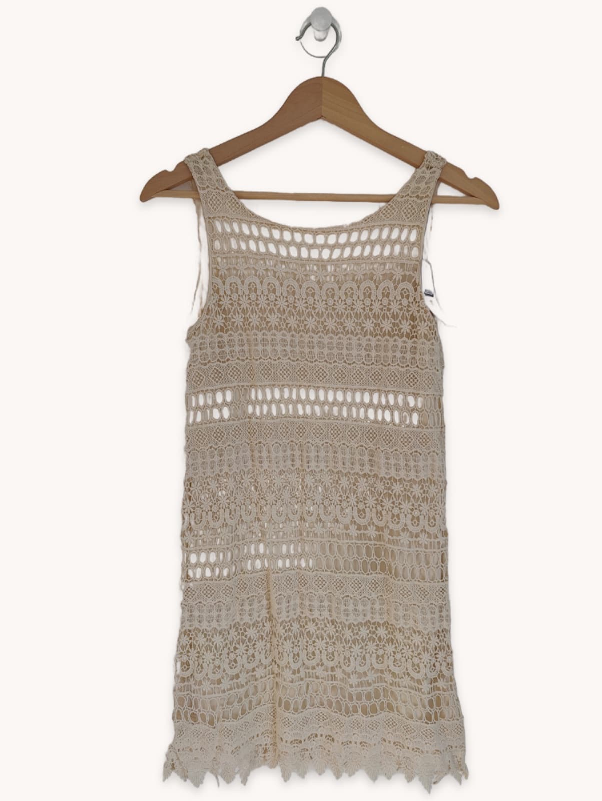 Robe en crochet dentelle écru Pull & Bear – Taille S — photo 1