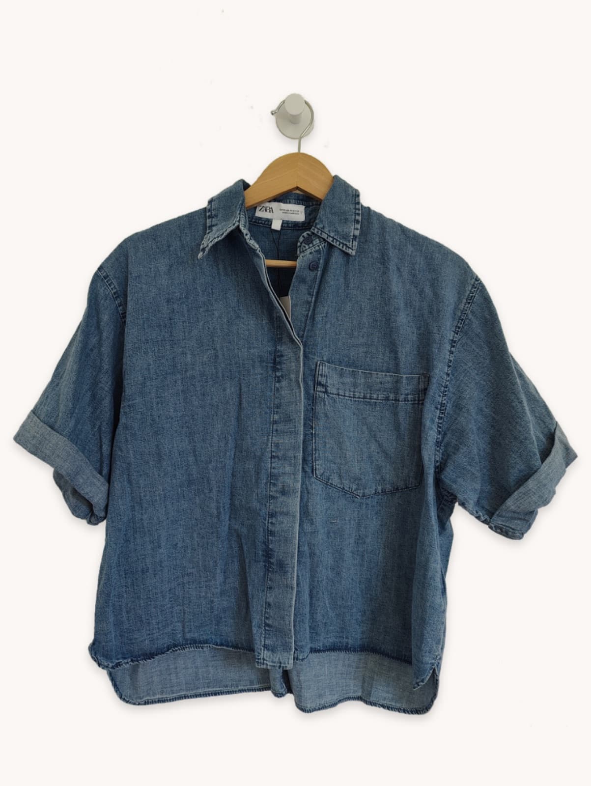 Chemise en jean manches courtes Zara – Taille XS — photo 1