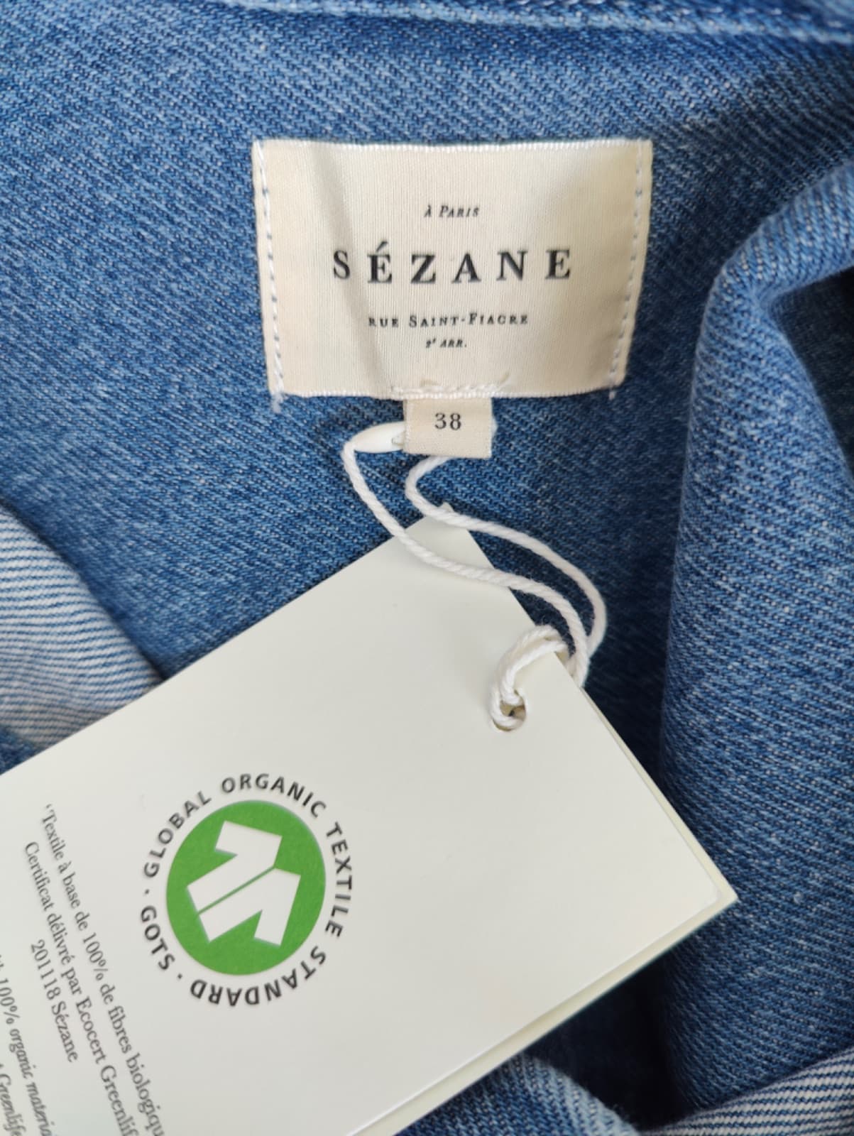 Robe en jean manches courtes Sézane – Taille M — photo 4