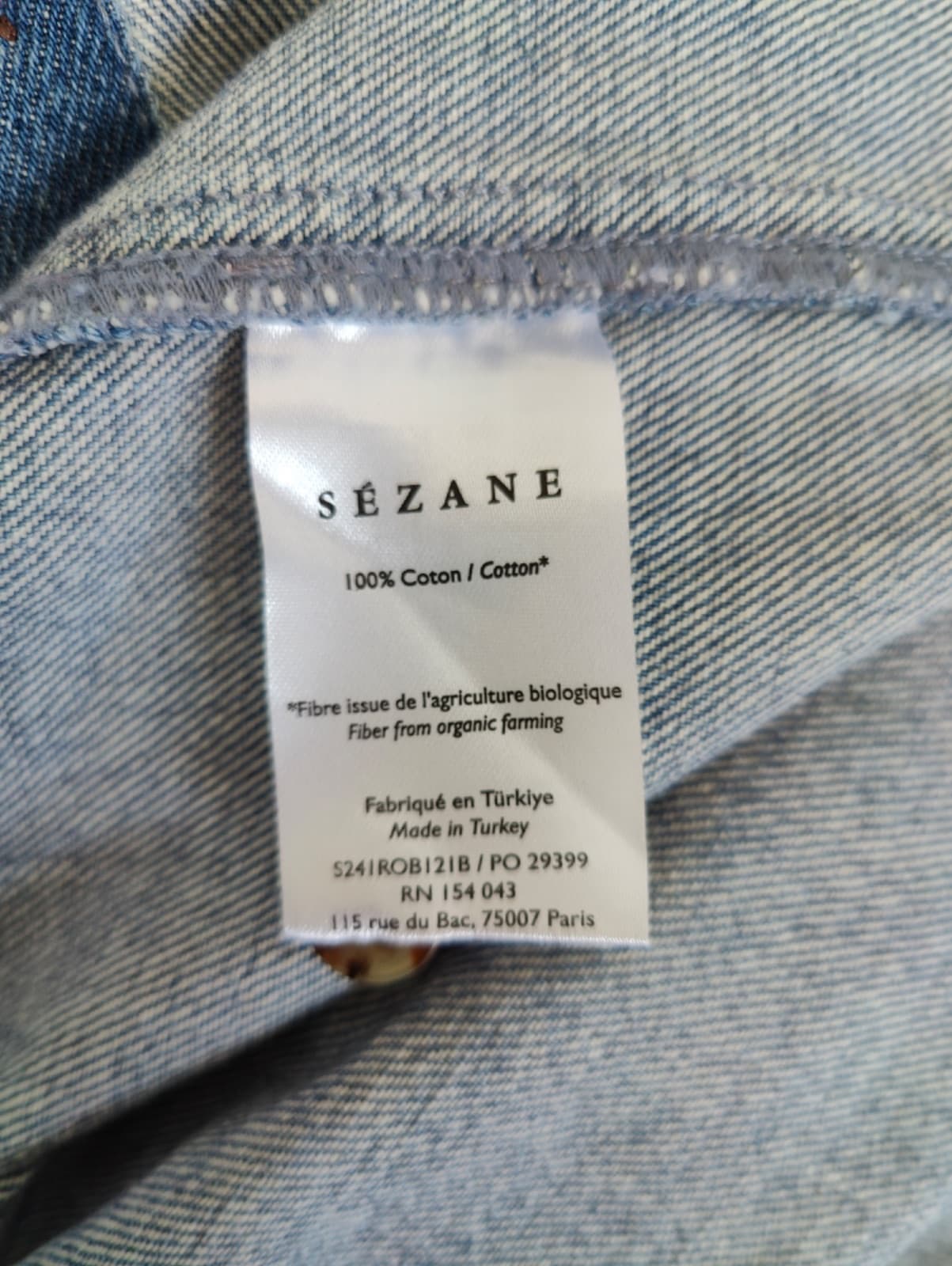 Robe en jean manches courtes Sézane – Taille M — photo 5