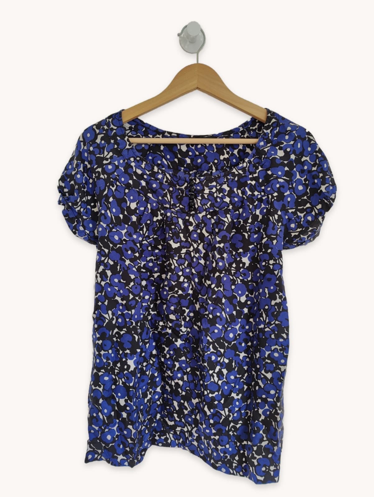Blouse en soie fleurie Caroll – Taille 38 — photo 1