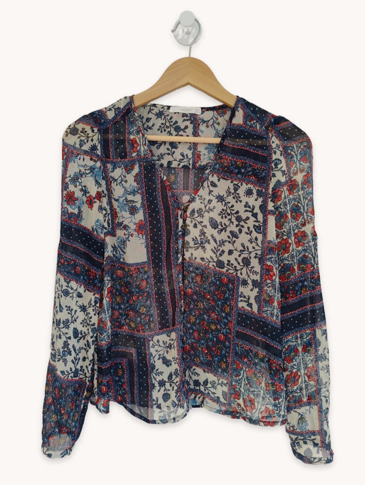 Blouse imprimé patchwork Mango – Taille XS — photo 1